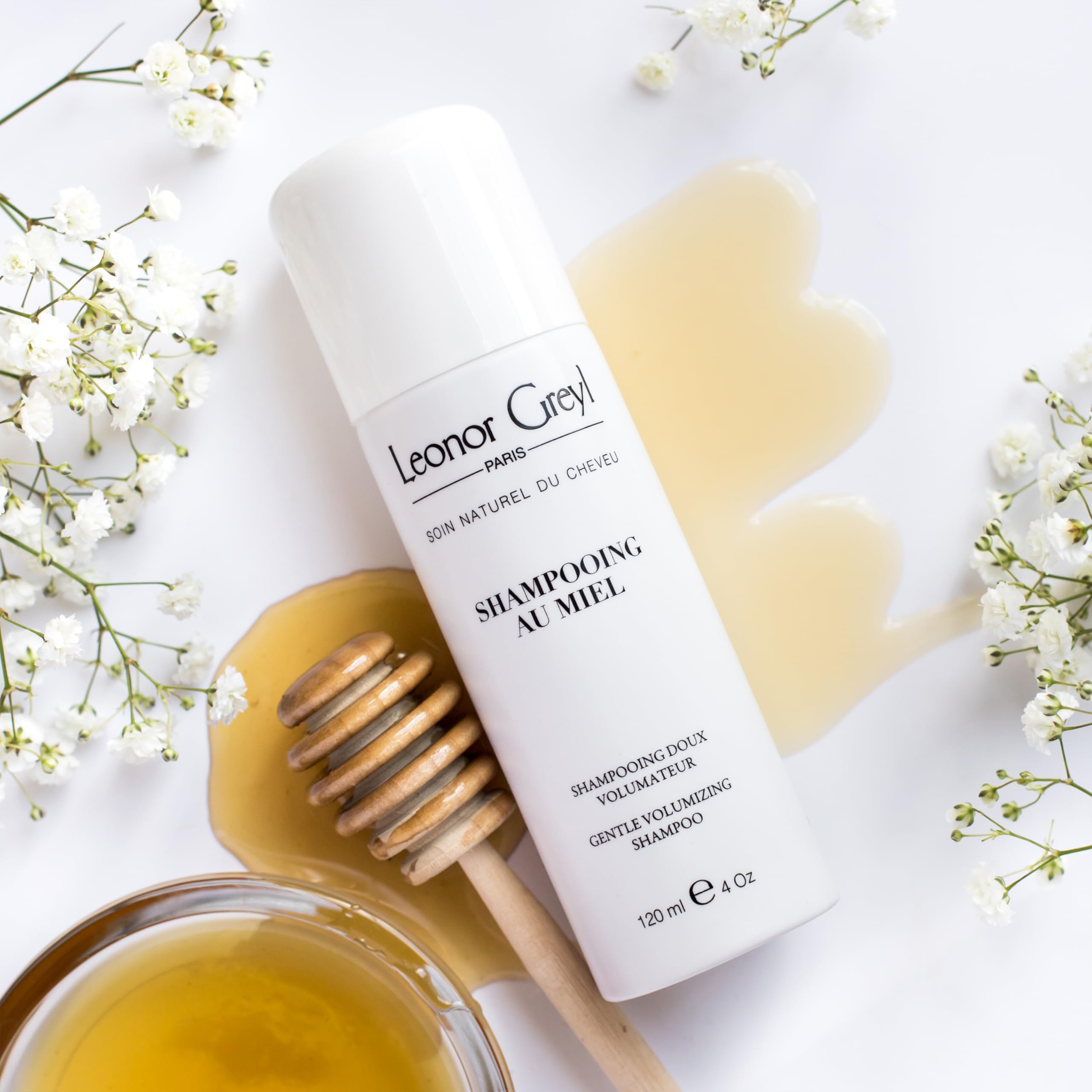 Leonor Greyl Gentle Volumizing Honey Shampoo - Shampooing Au Miel 97% Natural Ingredients, Lavender Honey, French Rose Extracts