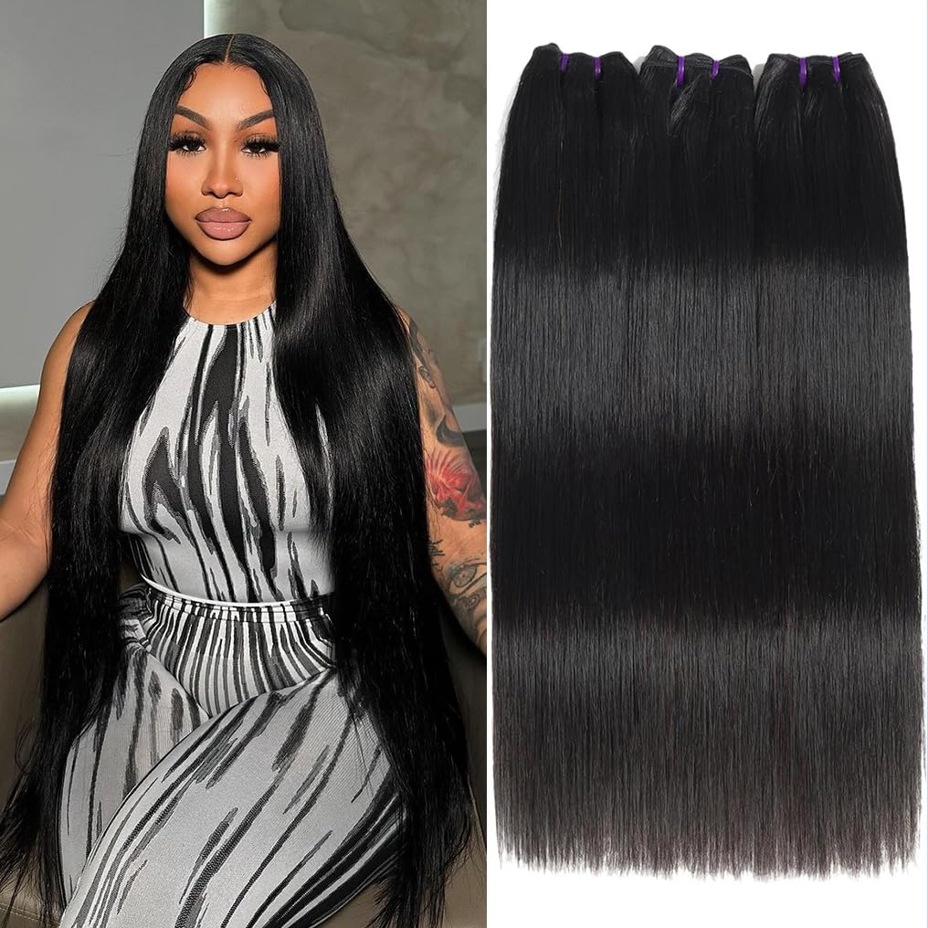 Straight Bundles Human Hair 3 Bundles 24 26 28 Inch 16A Raw Vietnamese Straight Human Hair Bundles Deals Remy Virgin Hair Bundle