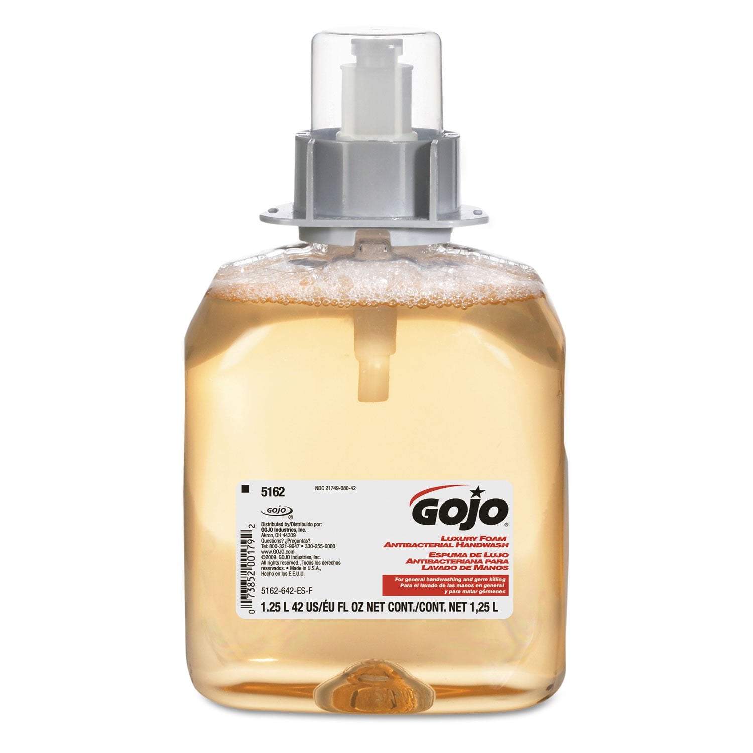 Gojo Luxury Foam Antibacterial Handwash, Fresh Fruit Fragrance, 1250 Ml Foam Hand Soap Refill For Gojo Fmx-12 Push-Style Dispens