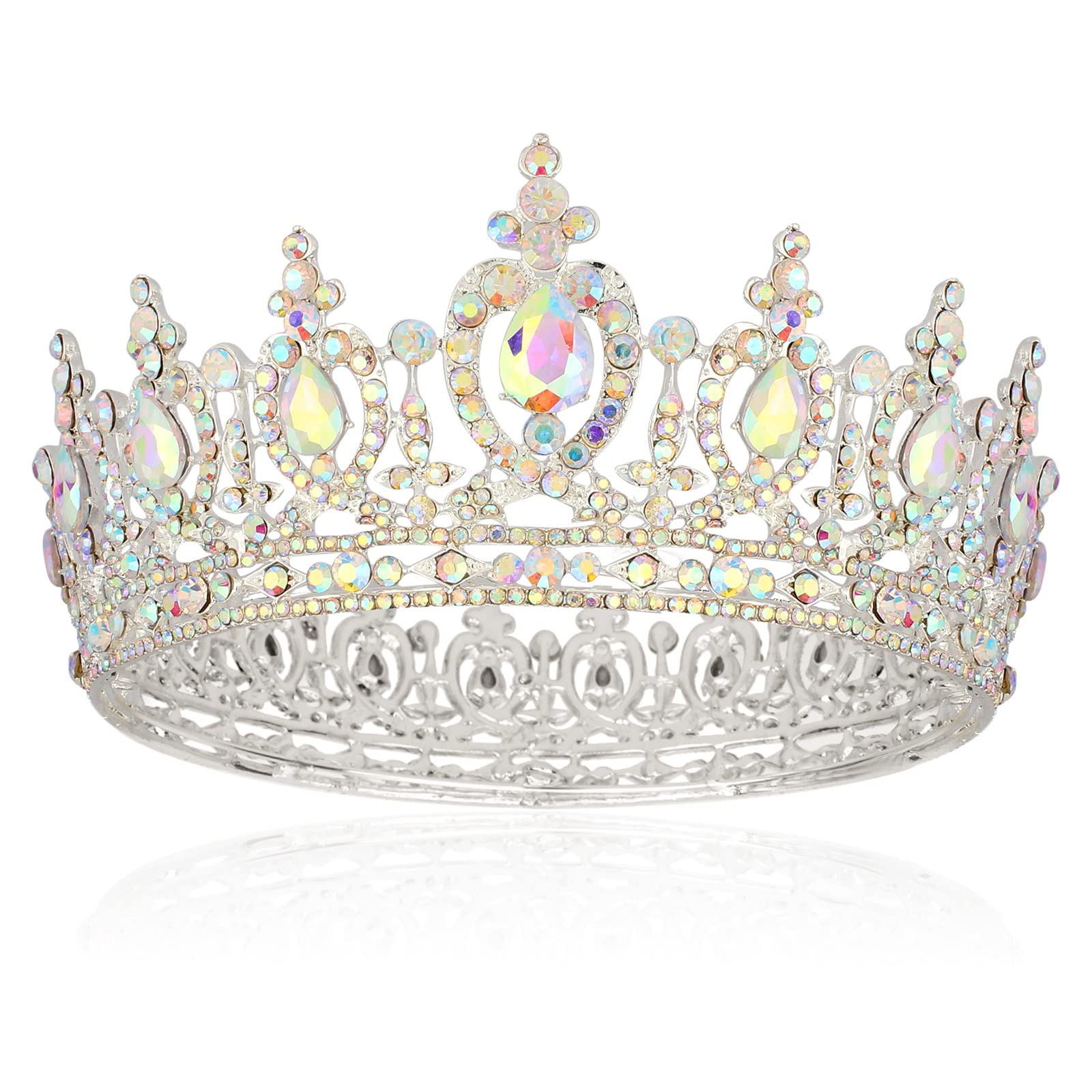 COCIDE Queen Crown for Women Crystal Tiara and Crown for Girl Rhinestones Hair Accessories for Wedding Bride Birthday Party Prom