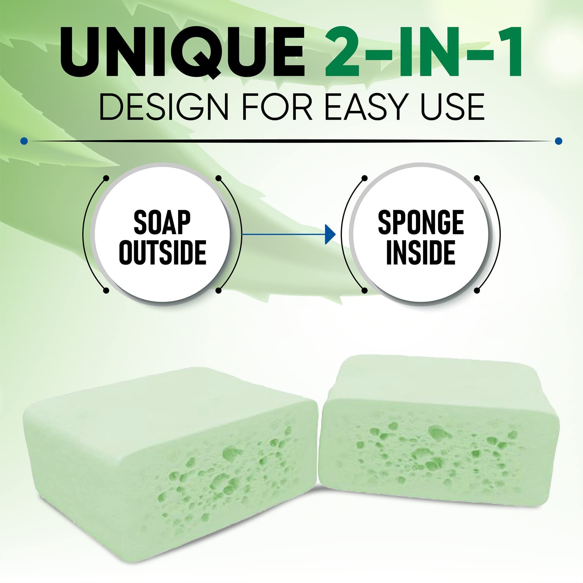 T.Taio Esponjabon Charcoal Soap Sponge - Cleansing Shower Scrubber - Cleaning Bath Wash Scrub - Oil Removal - Massage & Lather F