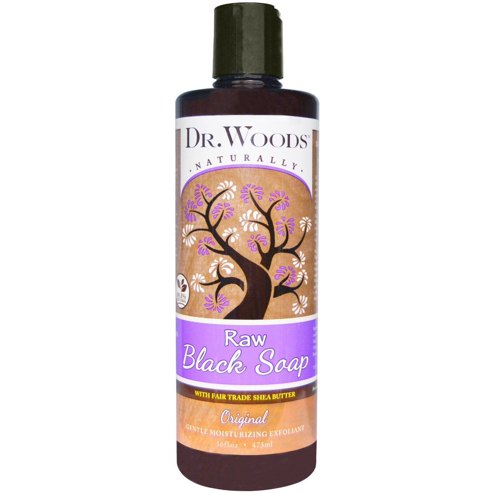 Dr. Woods Shea Vision Pure Black Soap with Organic Shea Butter - 16 Fl Oz