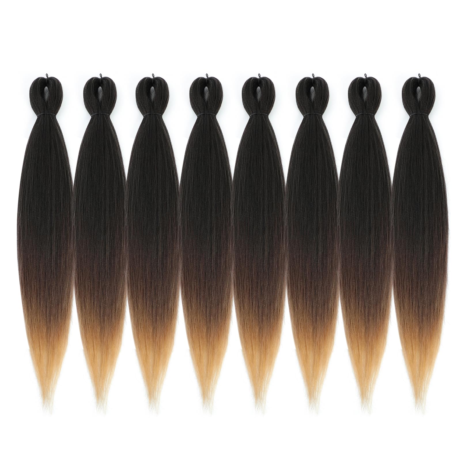 Rosdina Pre-Stretched Braiding Hair - 26 Inch Ombre Hair Extension Braiding Hair Pre-Stretched Professional Synthetic Fiber Croc