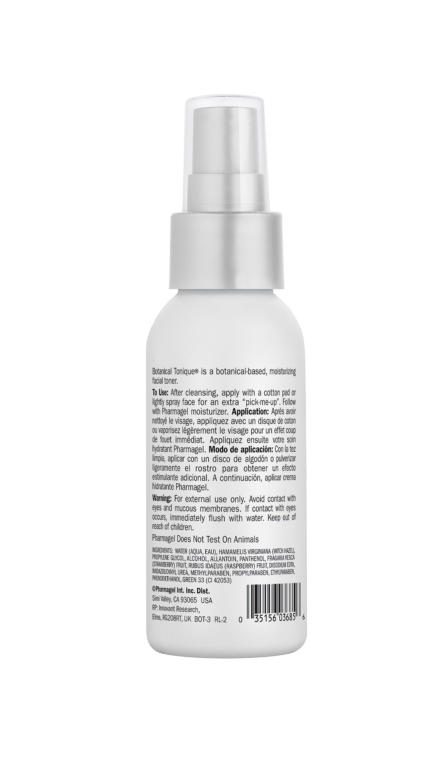 Pharmagel Botanical Tonique Facial Toner Travel Size