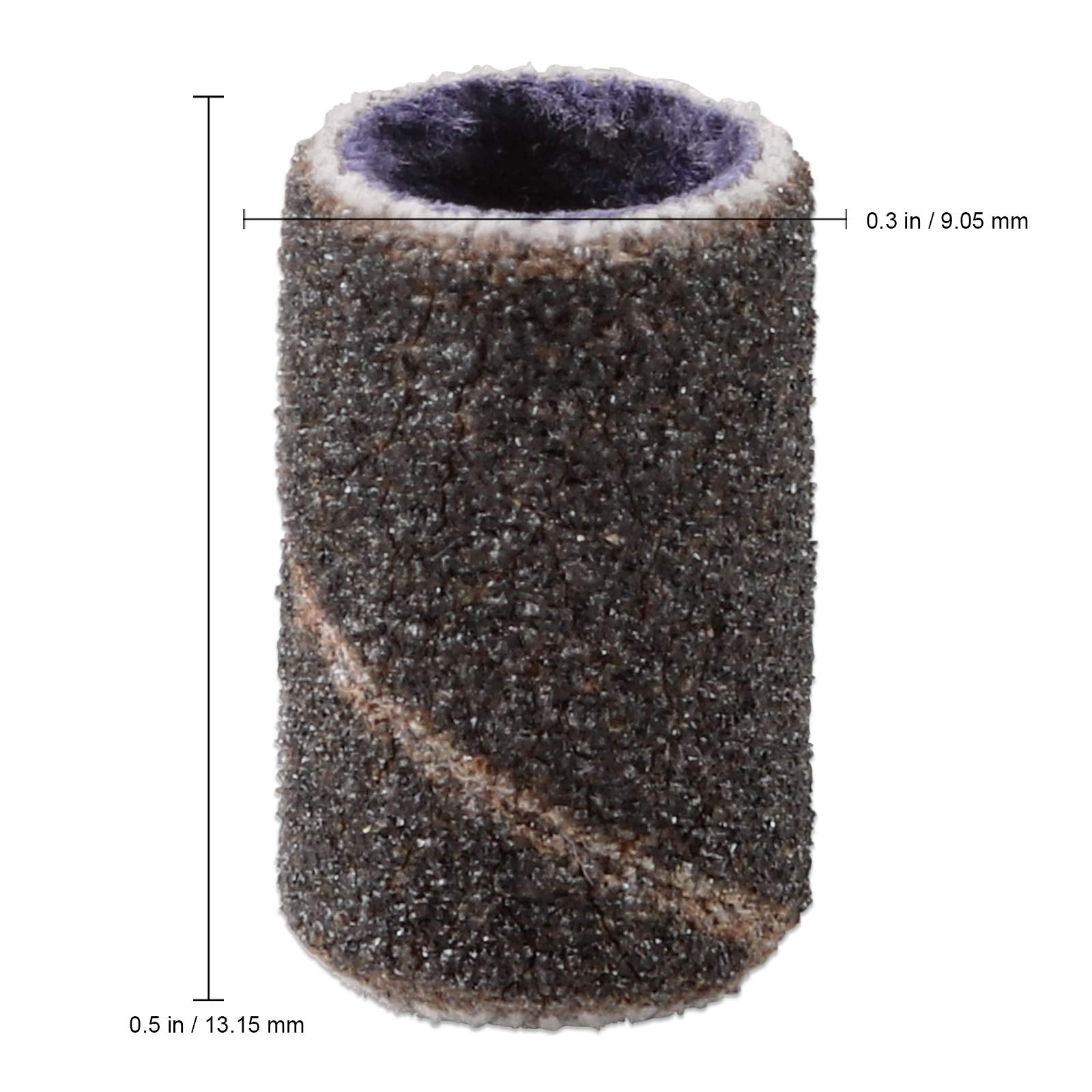 100 Pcs Large Black Nail Drill Bits Sanding Bands For Nail Drill 150 Coarse Grit - Nail File For Acrylic Nail Gel Manicures Pedi