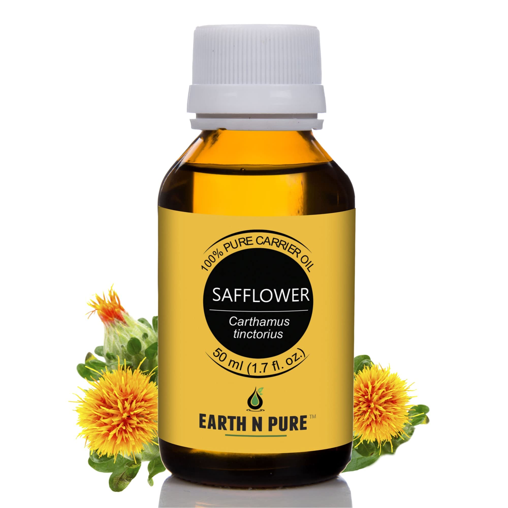 Earth N Pure Safflower Oil For Body Massage, Skin Care, Nails And Hair Growth | 50 Ml