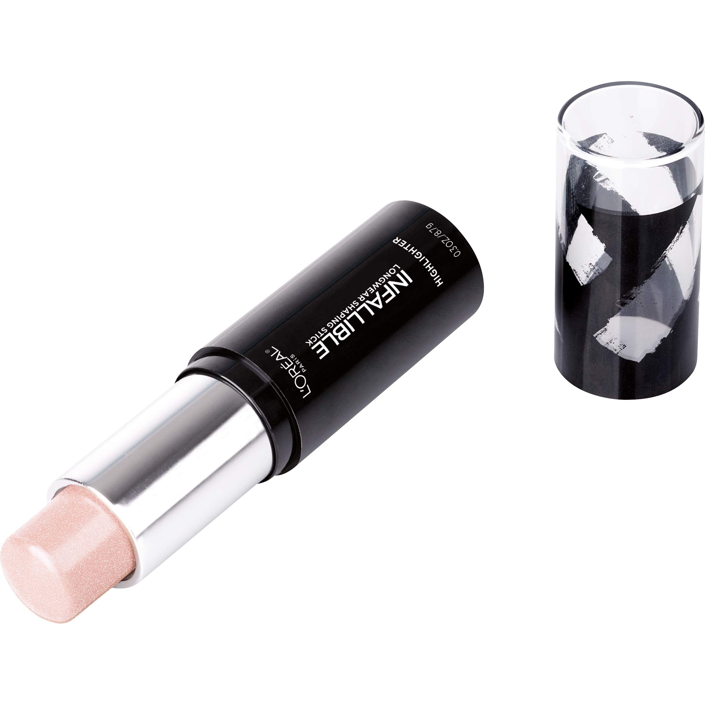L'Oreal Paris Makeup Infallible Longwear Highlighter Shaping Stick, Up to 24hr Wear, Buildable Cream Highlighter Stick, 41 Slay