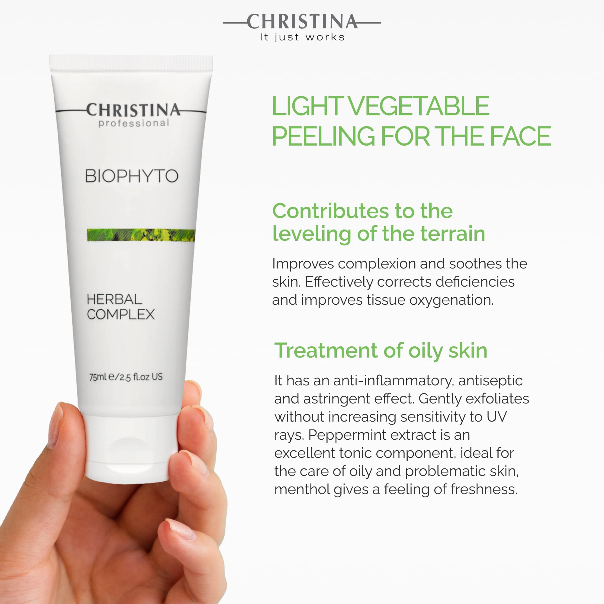 -CHRISTINA- Bio Phyto Herbal Complex Peeling Gel | Gentle Facial Peeling Formulated with BHA and Salicylic Acid | Deep Cleansing