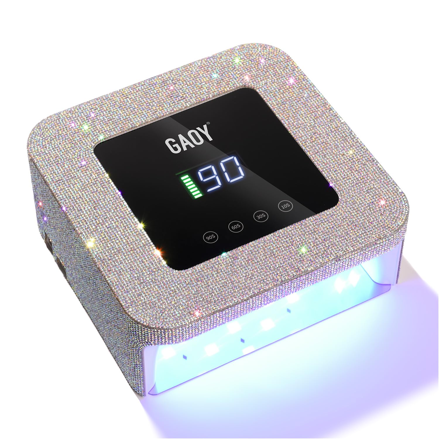 GAOY Cordless UV LED Nail Lamp for Gel Nails, Rechargeable UV Light, Professional Nail Dryer with 4 Timers, Automatic Sensor and