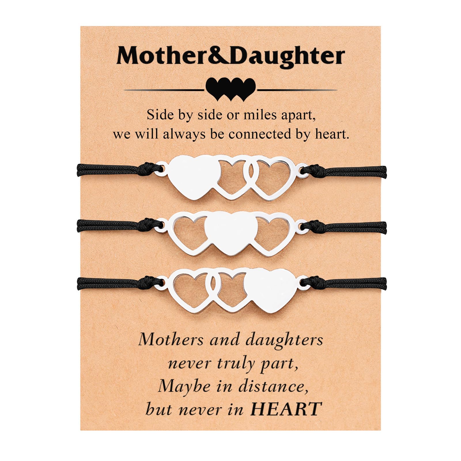 UNGENT THEM Back to School Stuff Mommy and Me Mother Daughter Bracelets Daughter Gifts from Mom First Day of School Bracelet Bir