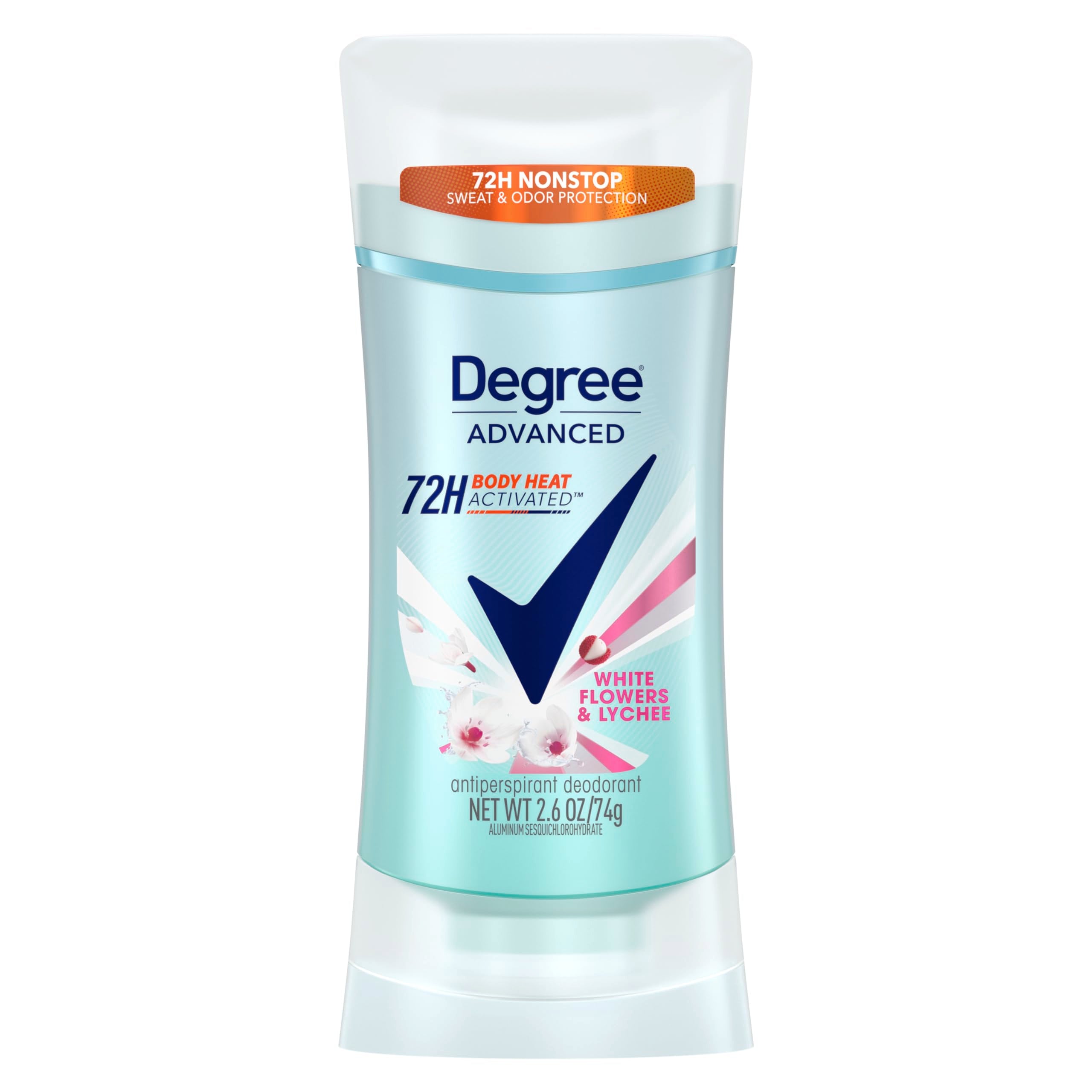 Degree Advanced Protection Antiperspirant Deodorant White Flowers & Lychee for 72-Hour Sweat & Odor Control for Women, with Body