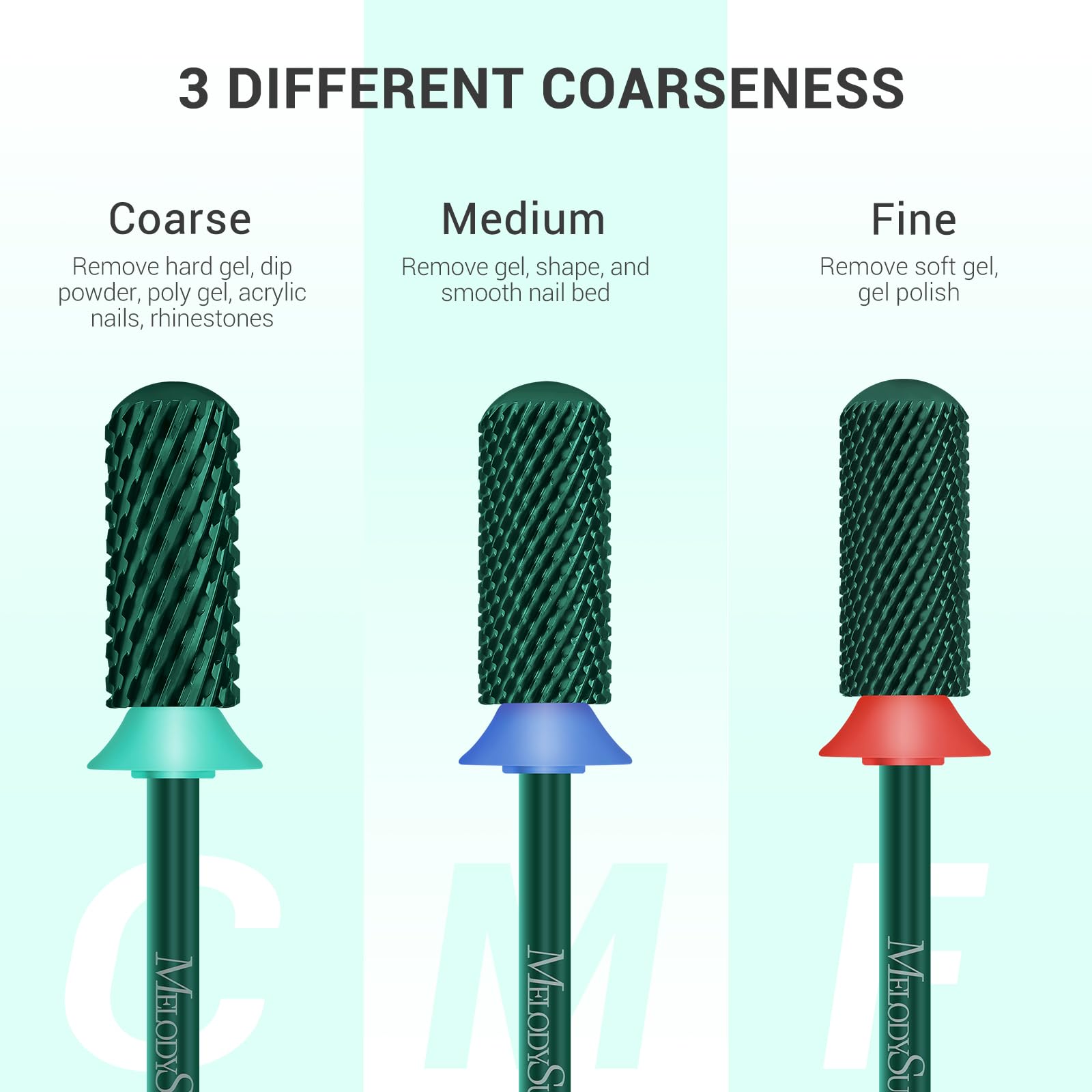Melodysusie Safety Nail Drill Bits, 3/32 ' ' Smooth Round Top Small Barrel Carbide Bits, Fast Remove Acrylic Or Hard Gel For Man