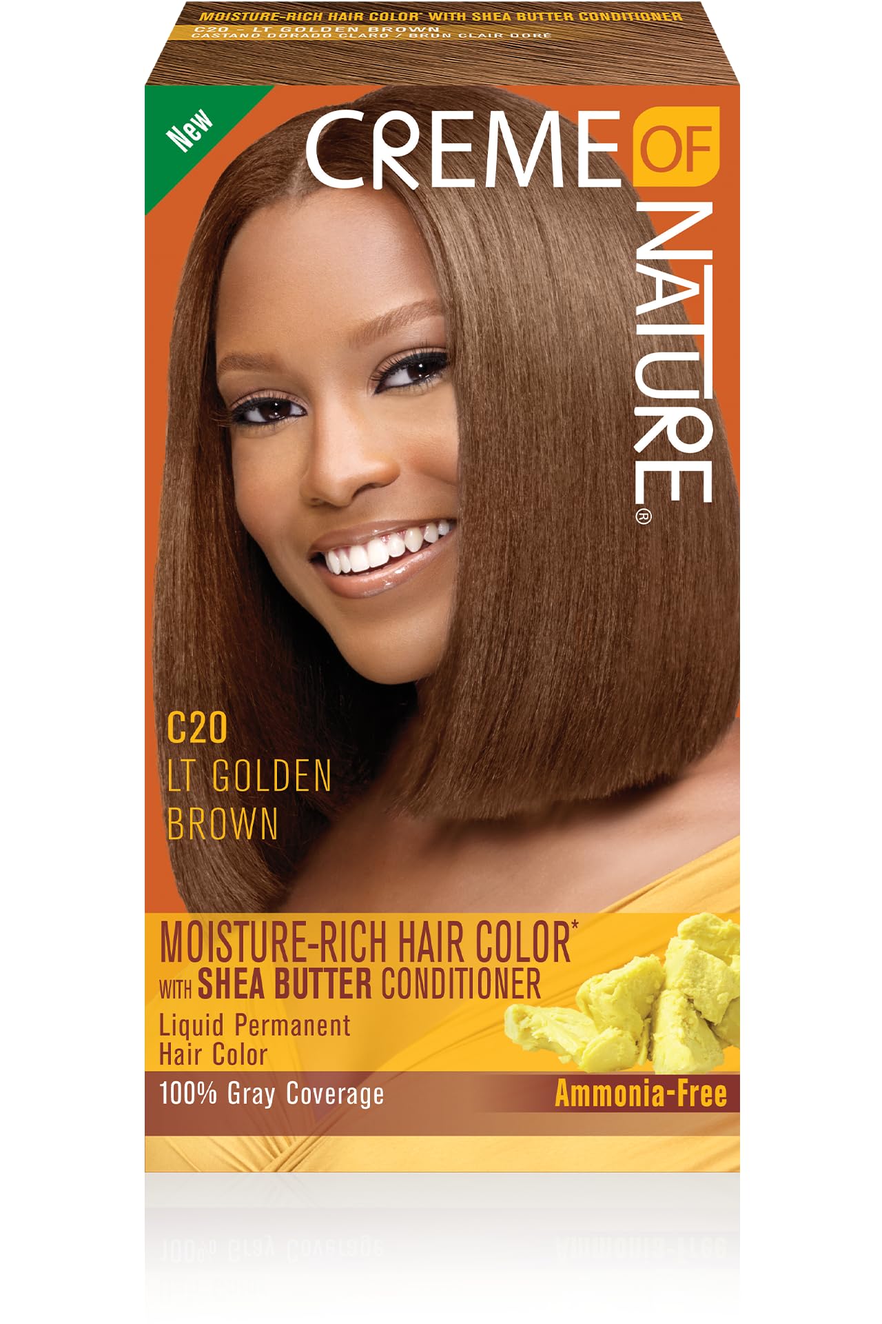 Creme Of Nature Moisture Rich Hair Color Kit, C20 Lt Golden Brown, 1 Application