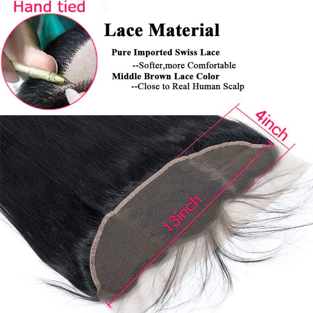 13X4 Lace Frontal Closure Ear To Ear Hd Lace Frontal 12 Inch Brazilian Straight Frontal Hd Closure Virgin Human Hair Frontal Lac