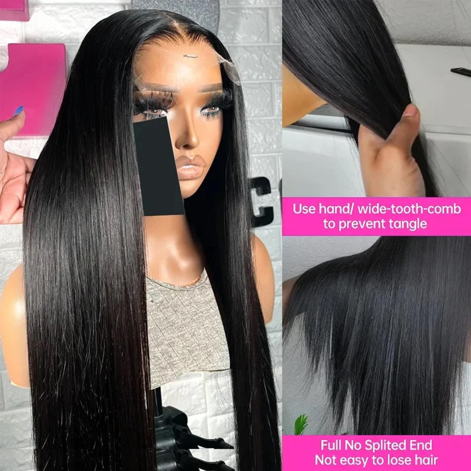 Lemoda 13X6 Full Lace Frontal Wig Straight Lace Front Wigs Human Hair Hd Transparent Lace Wig Pre Plucked 14A Brazilian Virgin H