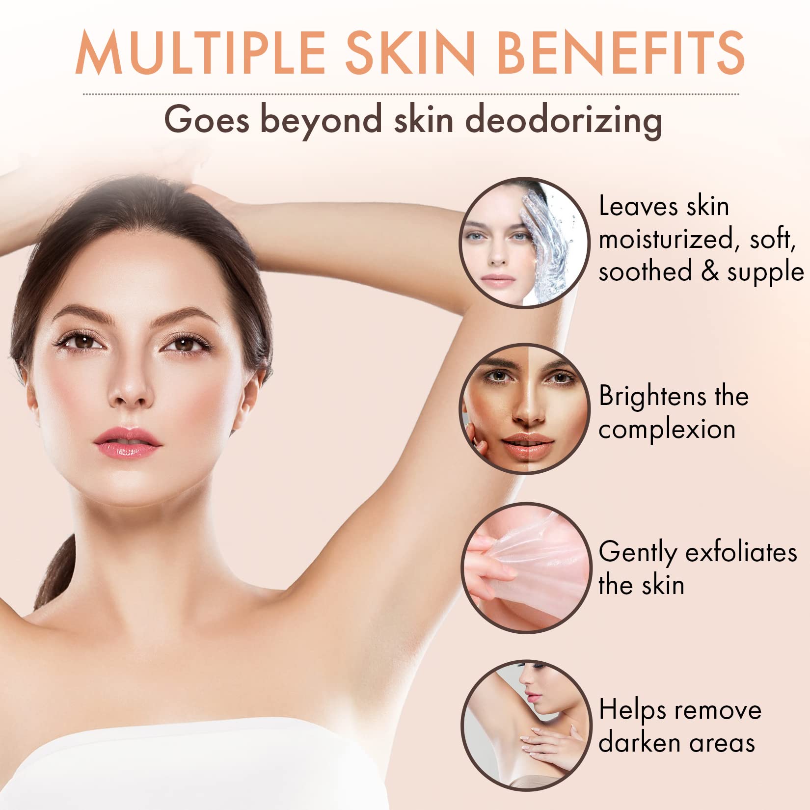 Natrulo Persimmon Body Wash - Natural Deodorant Soap for Odor Control, 8 oz