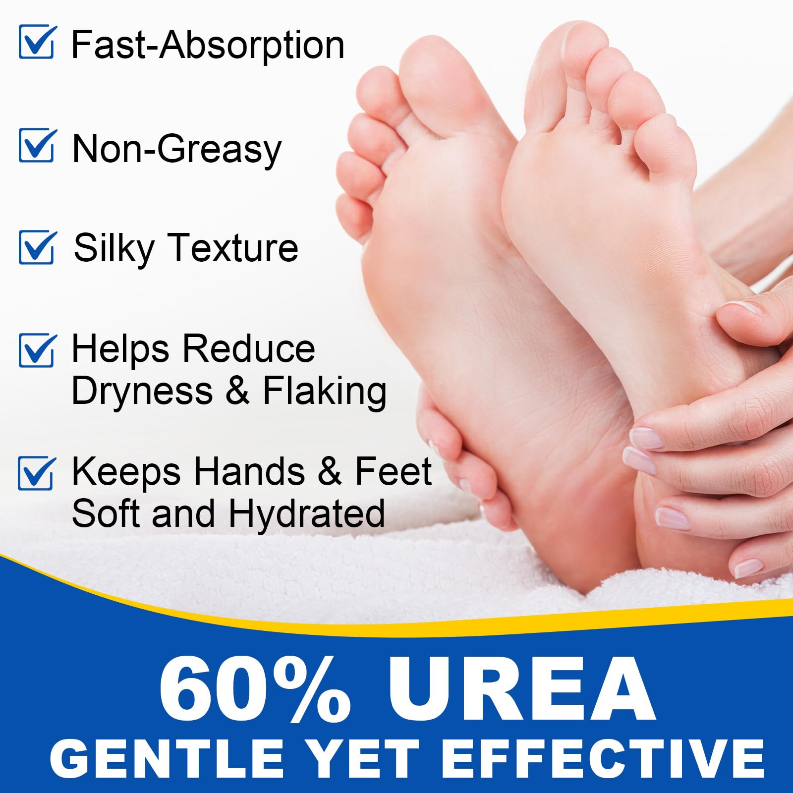 Liefiet Urea Foot Cream 2Pack, 60% Urea Cream for Maximum Strength Moisturizer Dry Foot, Fast Repairs Rough Skin, Nourish Cracki