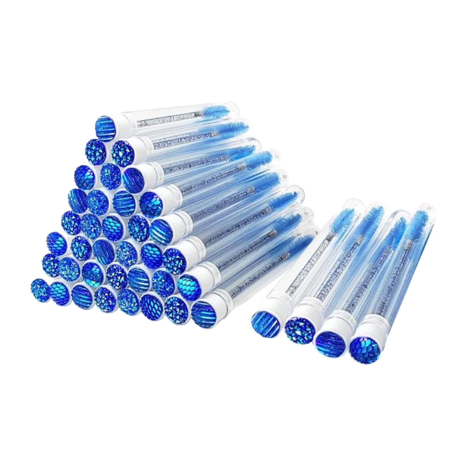Heavenglow 40 Pieces Mascaras Brush Makeup Tool Gifts Lash Styling For Salon Blue