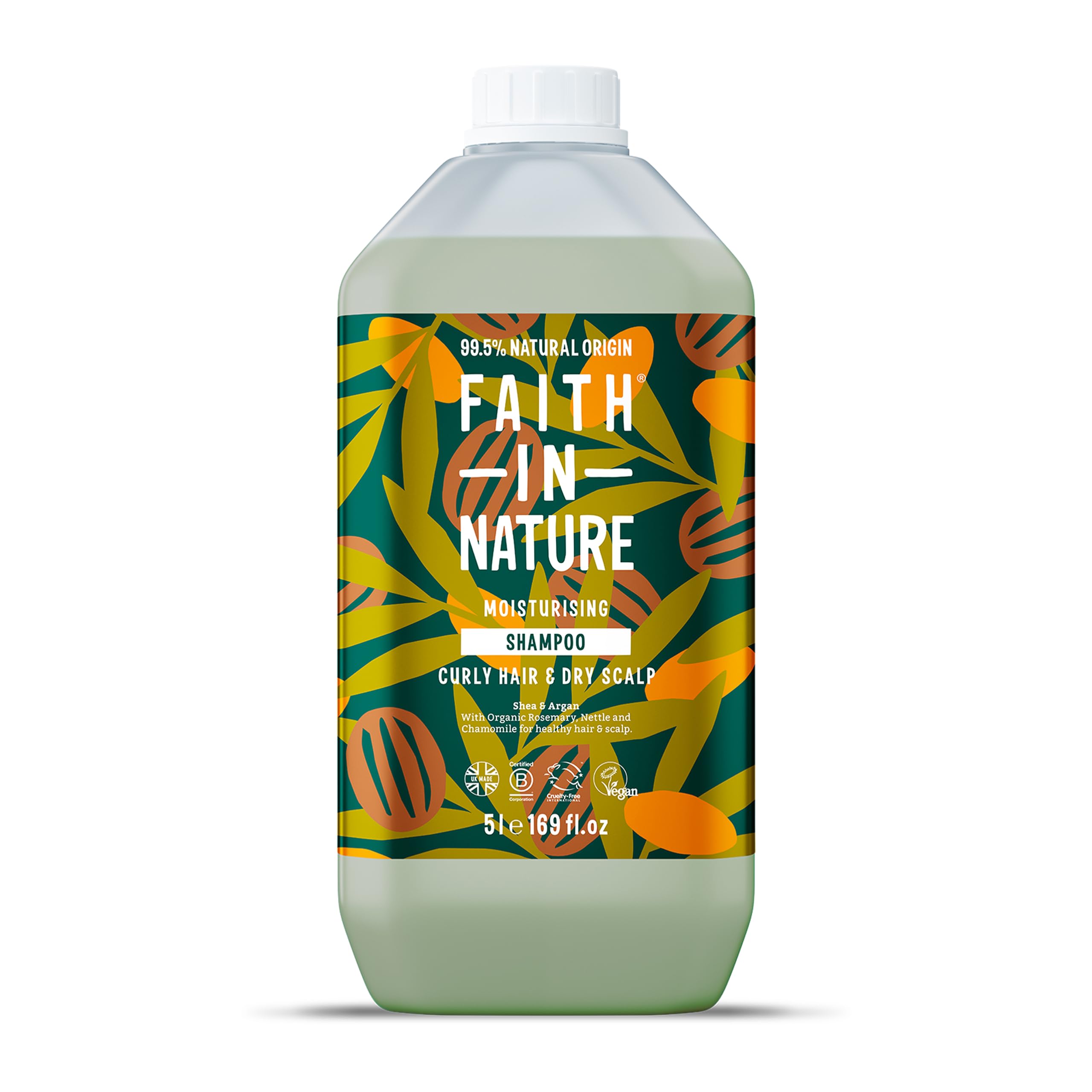 FAITH IN NATURE Natural Shampoo - Vegan & Cruelty Free, No SLS or Parabens - 169 fl oz, Shea & Argan