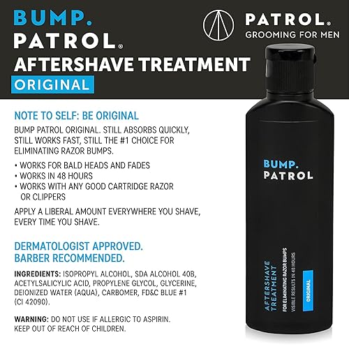 Bump Patrol Original Formula After Shave Bump Treatment Serum - Razor Bumps, Ingrown Hair Solution for Men and Women - 4 Ounces