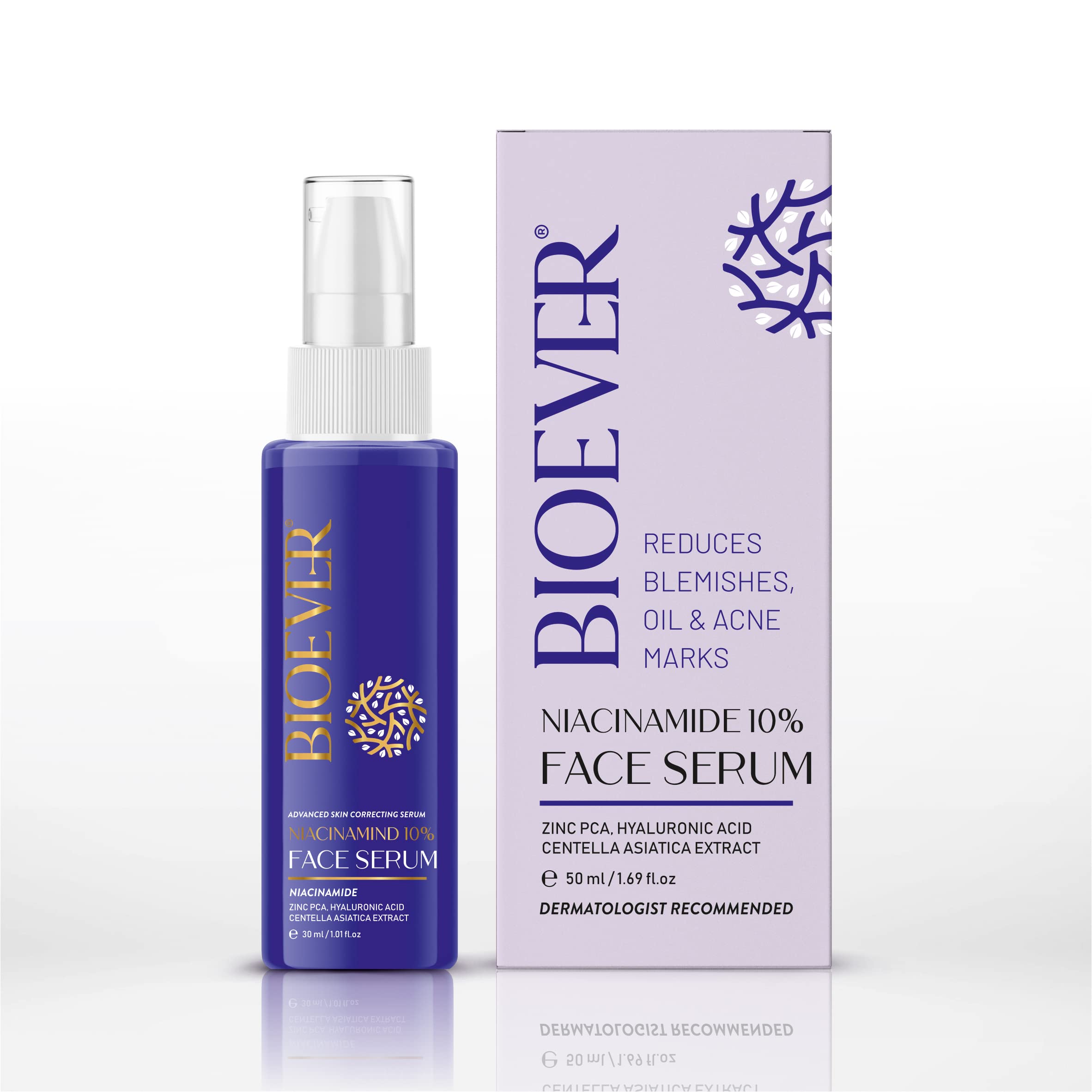 Bioever 10% Niacinamide Face Serum With Cica, Zinc Pca & Hyaluronic Acid For Clear, Blemish Free, Bright Skin. All Skin Types  