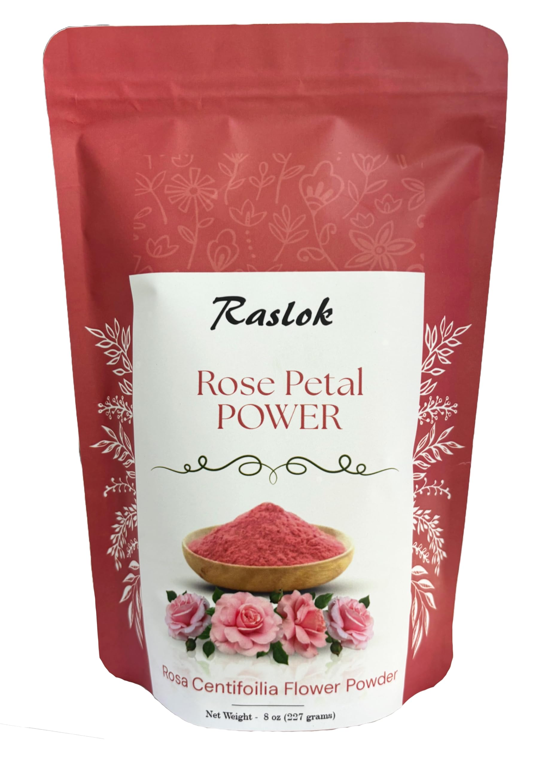 Raslok Rose Petal Powder | 100% Natural And Pure Skin Care | Face Packs & Facial Mask (8 Oz)