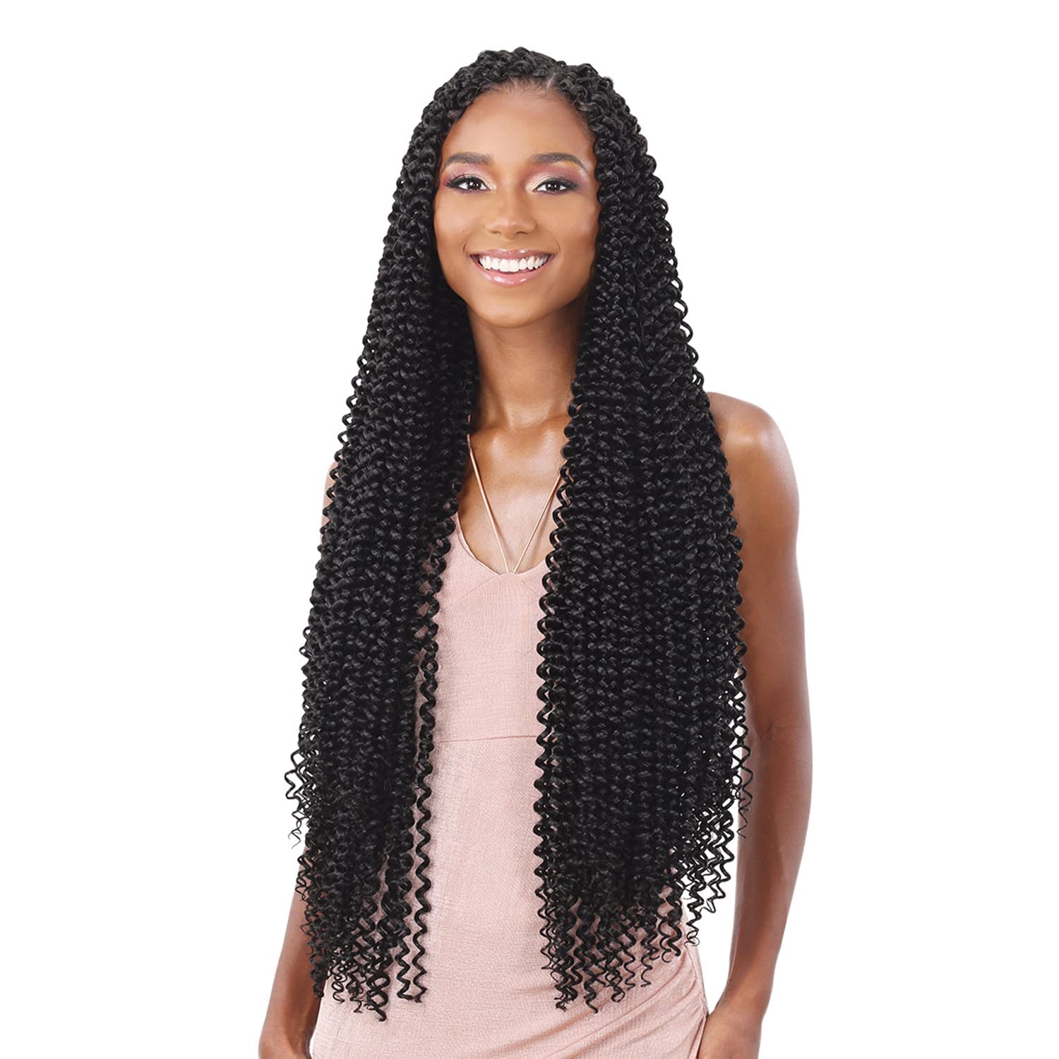 Freetress Synthetic Braid - Water Wave Extra Long (1B Off Black)
