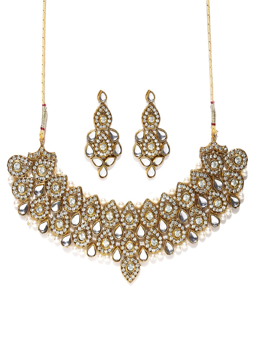 Zaveri Pearls Pearl Kundan Jewel Set For Women  Zpfk625