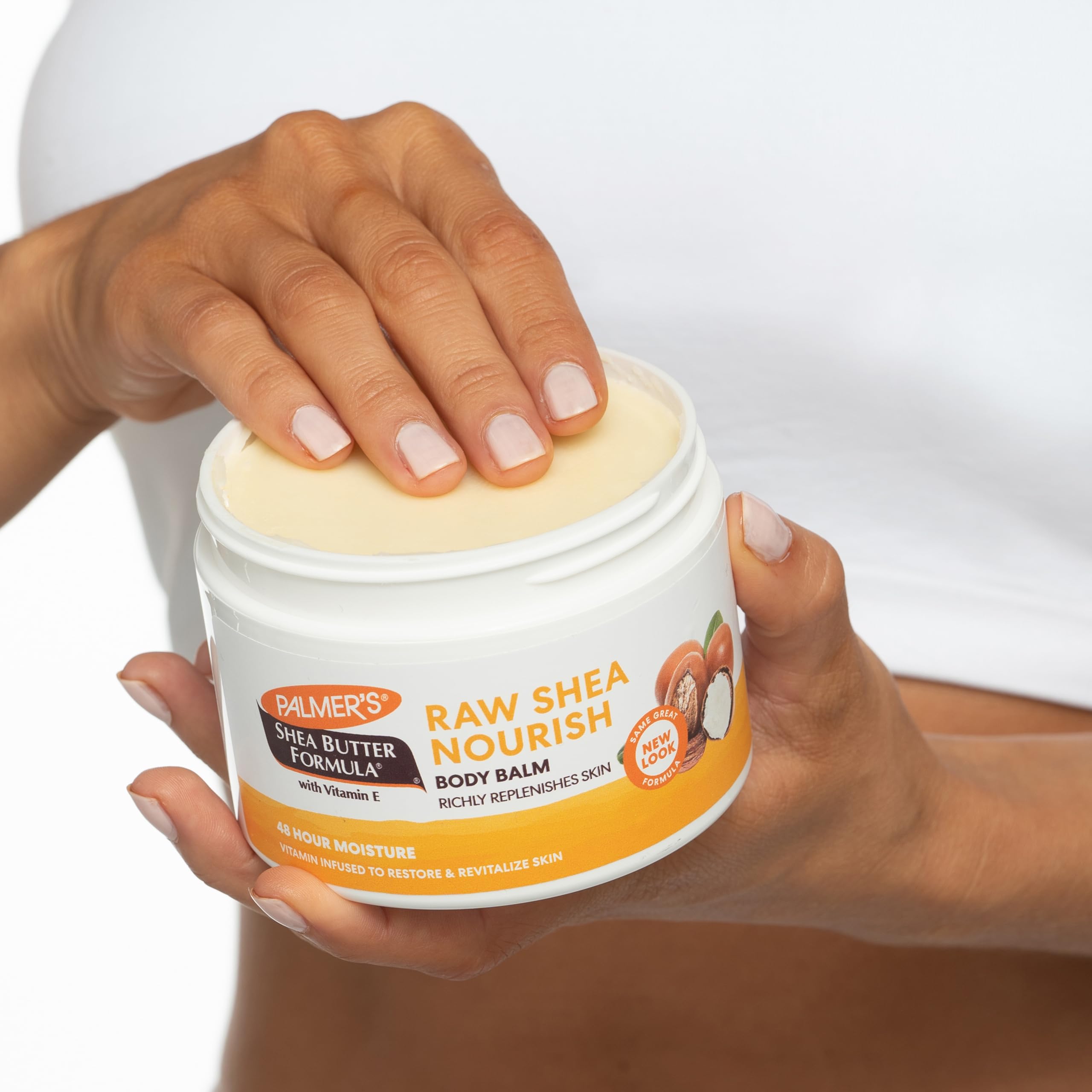 Palmers Shea Butter Formula Raw African Shea Butter Balm, Nourishing Body Moisturizer For Rough, Dry Skin, 7.25 Ounces