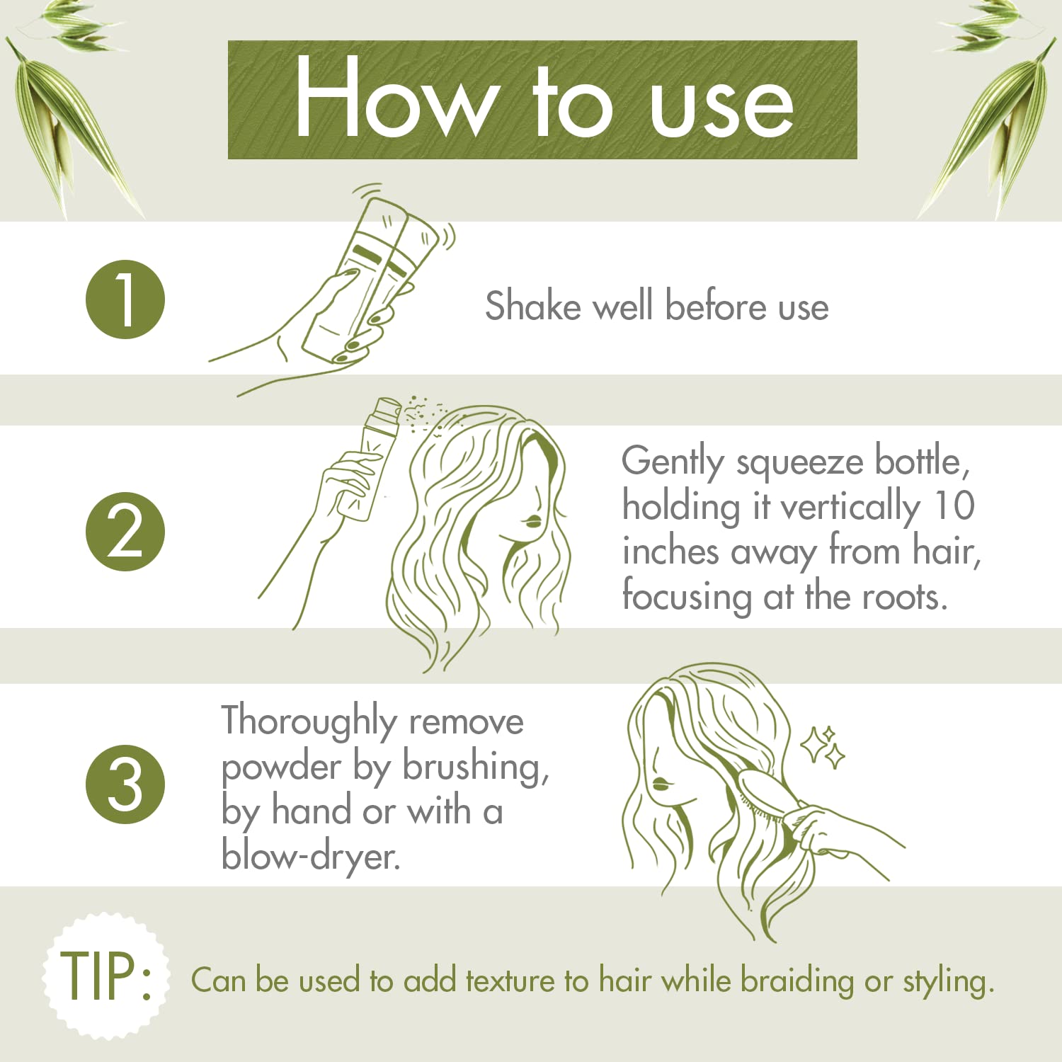 Klorane Dry Shampoo with Oat Milk - Eco-Friendly Non-Aerosol Formula - Vegan & Dermatologist Tested - Ultra-Gentle Powder Formul