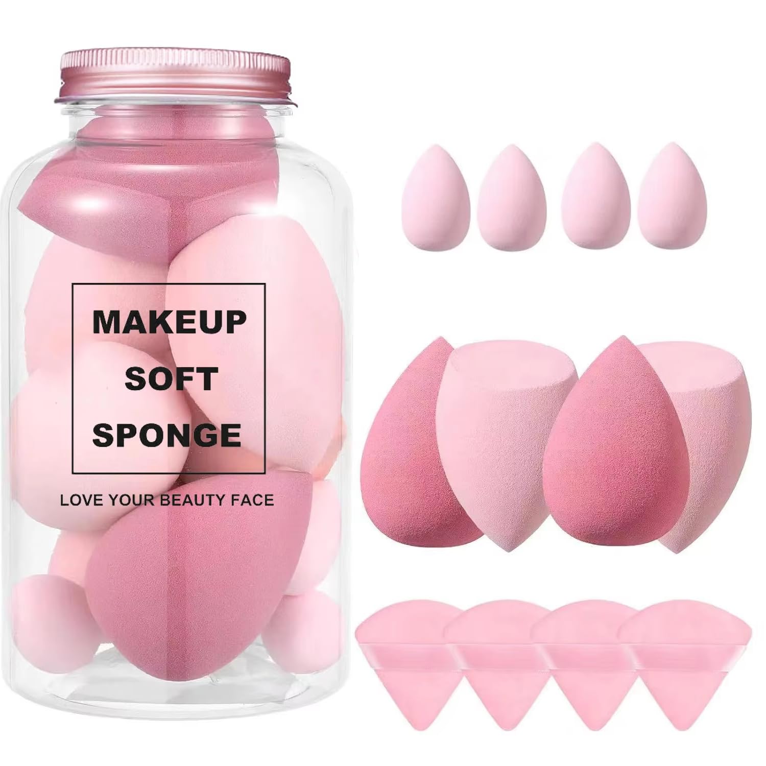 Urban Box Makeup Sponge Set Beauty Blender With Egg Case,Makeup Sponges Set Is Suitable With Liquid & Creams | Sponge Makeup Is 