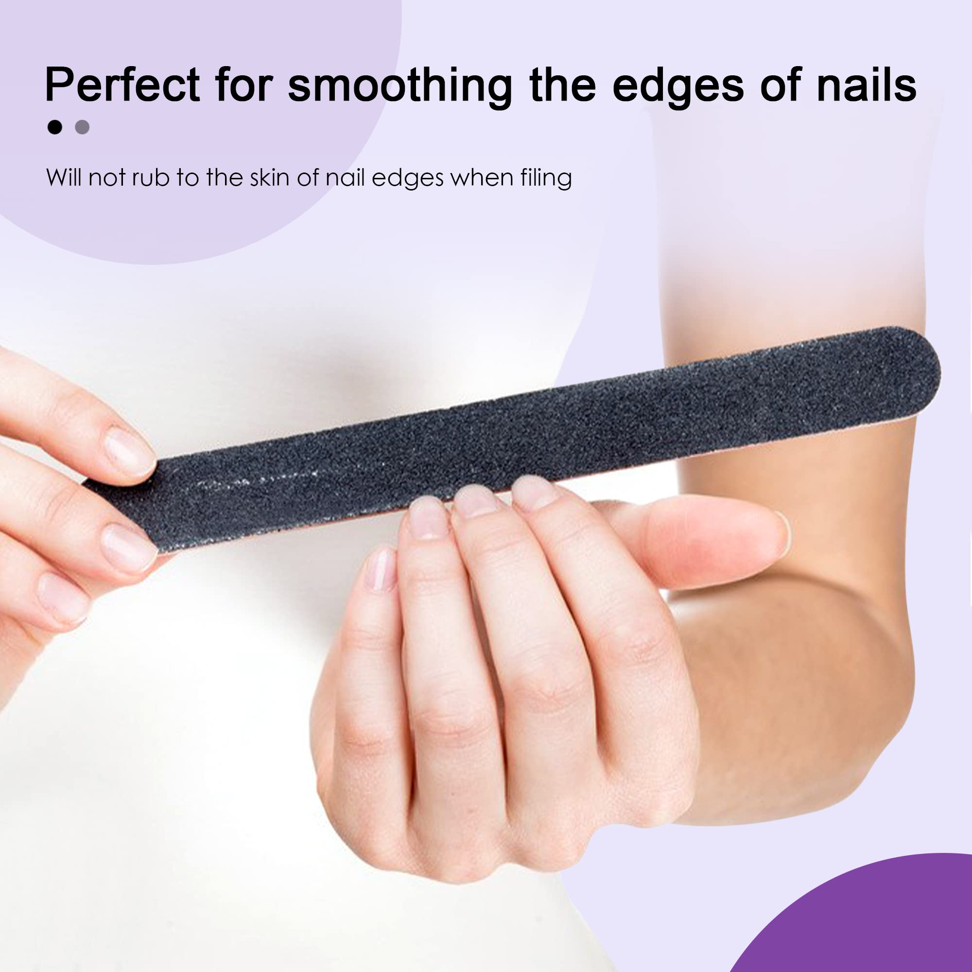 Nail File Thin Emery Boards For Nails 100/180 Grit Nail Files For Natural Nails Manicure Pedicure Tool For Home And Salon Use 12
