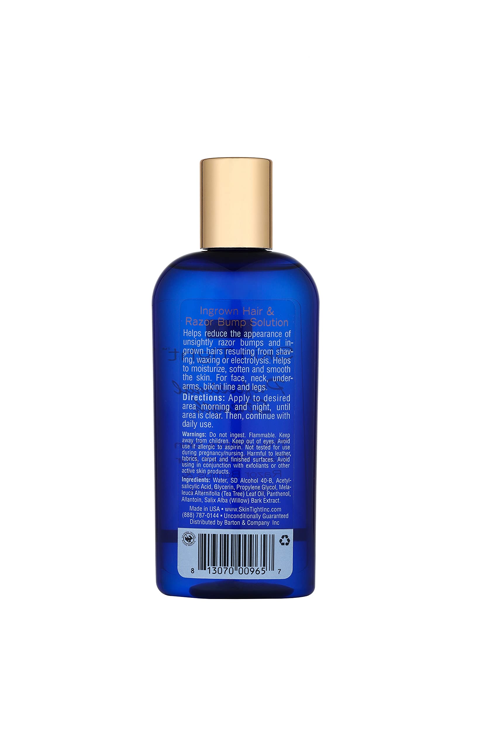 Skin Tight In-grown Hairs & Razor Bump Lotion, 4 Oz - Professional Formula for Smooth Skin, Model 9657
