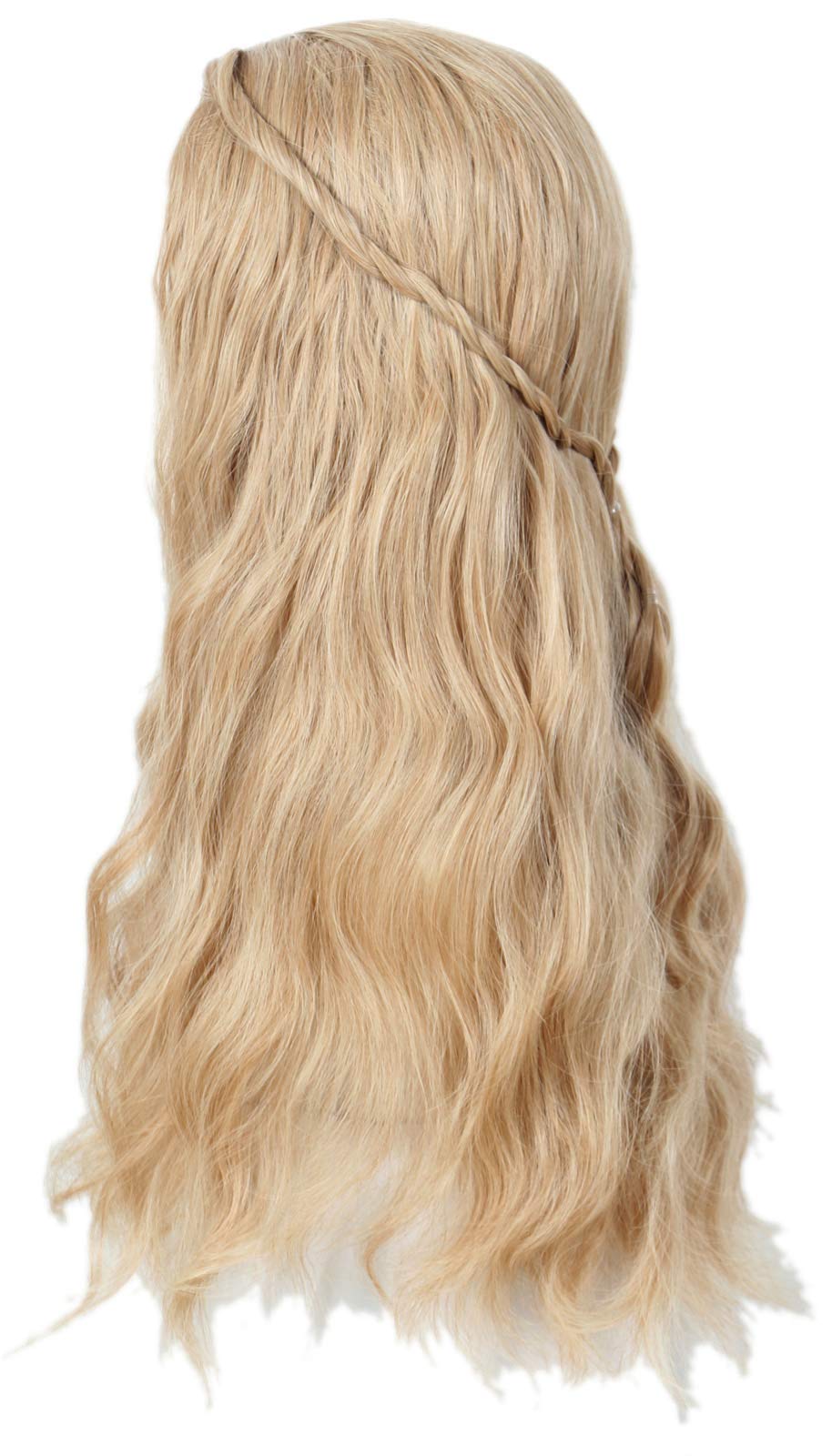 Linfairy 70S Long Blonde Wavy Costume Wig for Women - Fiber Material, 1 Count, Perfect for Halloween and Cosplay Parties
