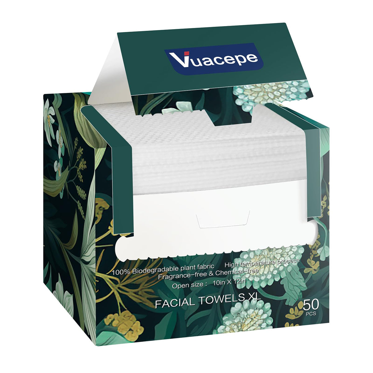vuacepe Face Towels Disposable Clean Face Towels, Cotton Makeup Remover Face Wipes, Disposable Large Facial Towels, Facial Clean