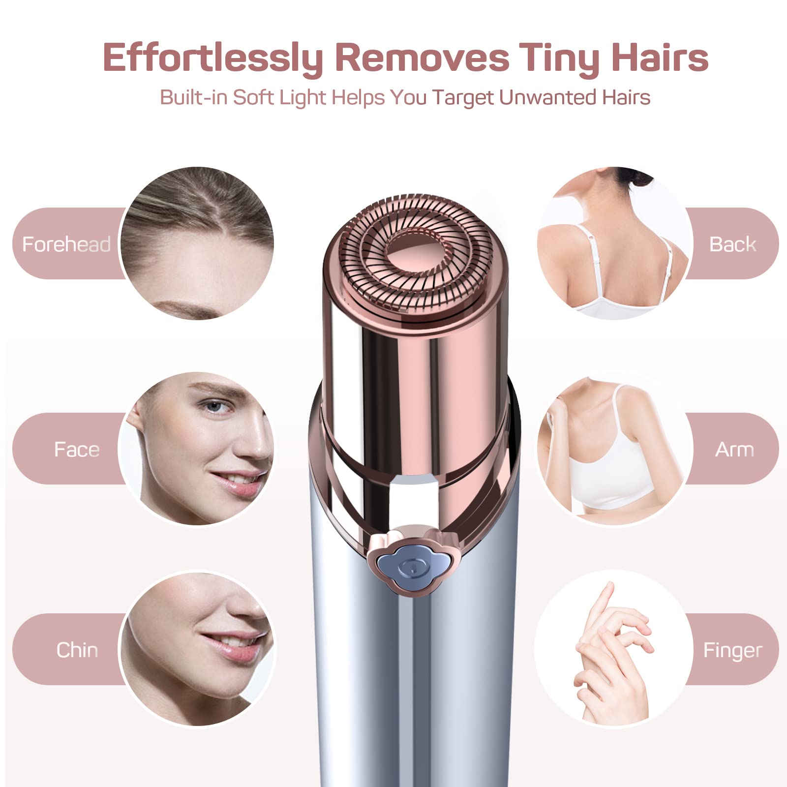 Facial Hair Removal For Women(2 Pcs), Gurelax Hair Removal Device, Painless Facial Hair Remover For Women Face, Best Shavers/Tri