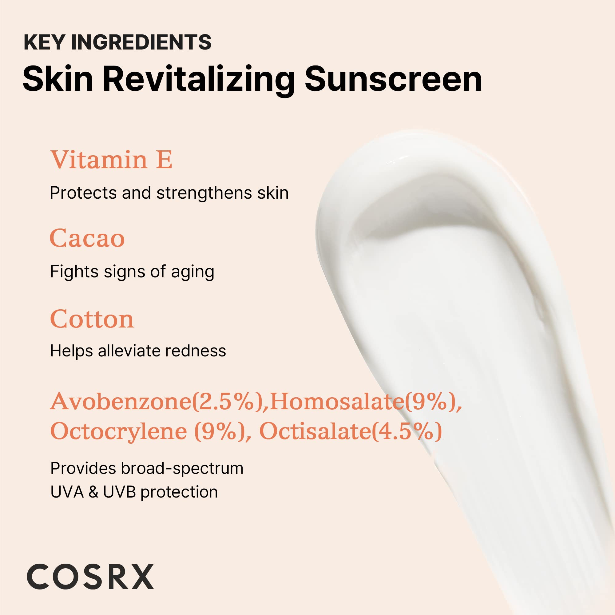 Cosrx Daily Spf 50 Vitamin E Vitalizing Sunscreen For Face, Uva/Uvb Protection, Lightweight, No White Cast For All Skin Tones, S