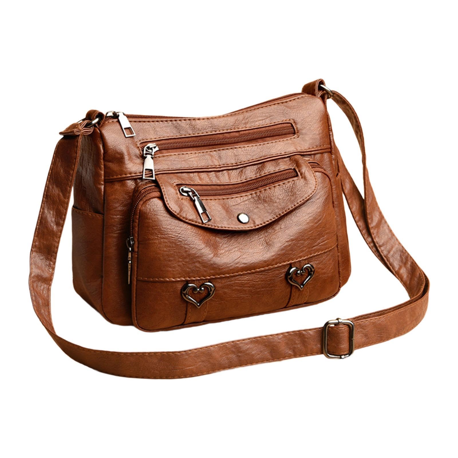 Atorse Women Shoulder Bag Crossbody Bag Pouch Tote Bag For Shopping Commuting Party Brown