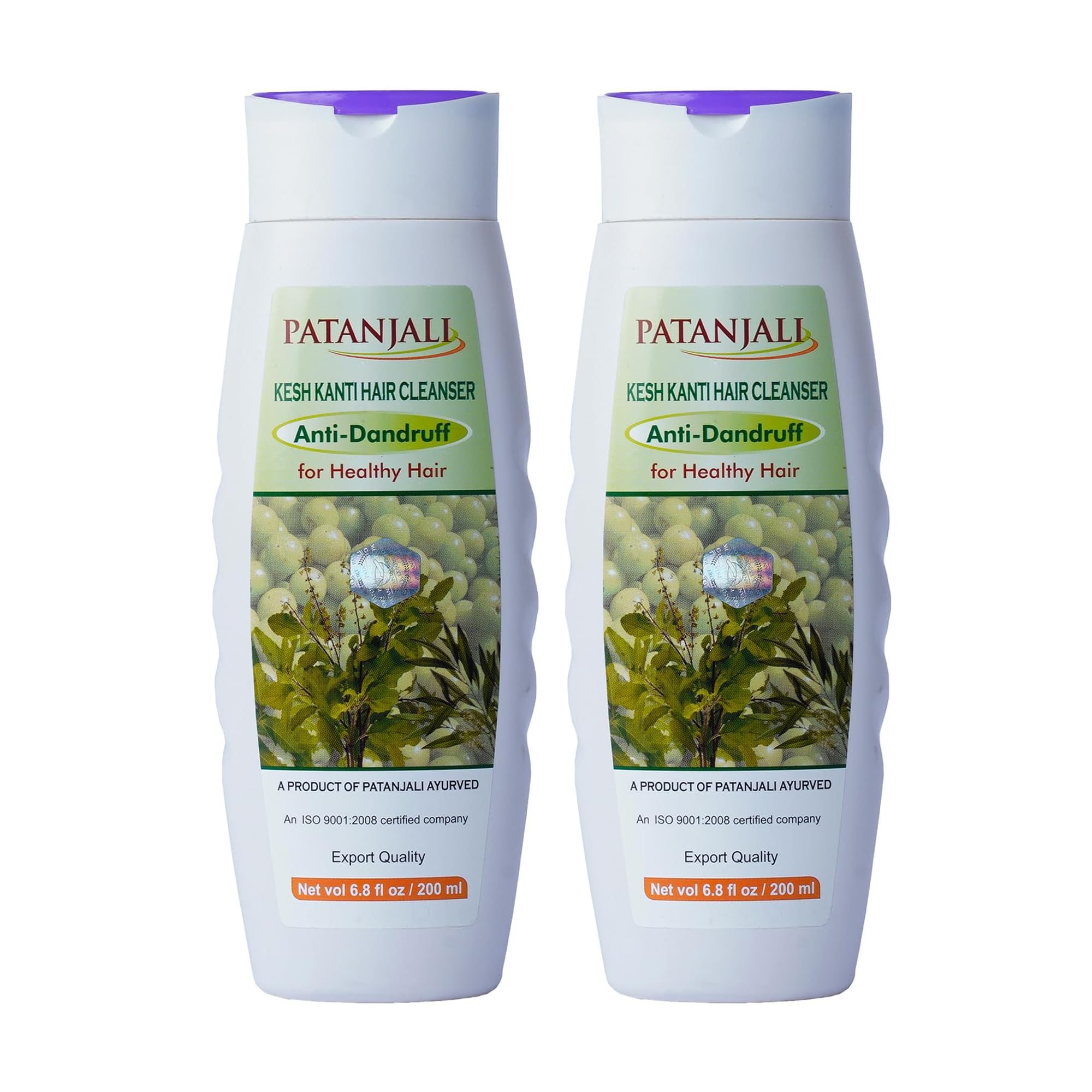 Patanjali Kesh Kanti AntiDandruff Hair Cleanser Shampoo, 200ml / 6.8 fl oz  (Pack of 2)
