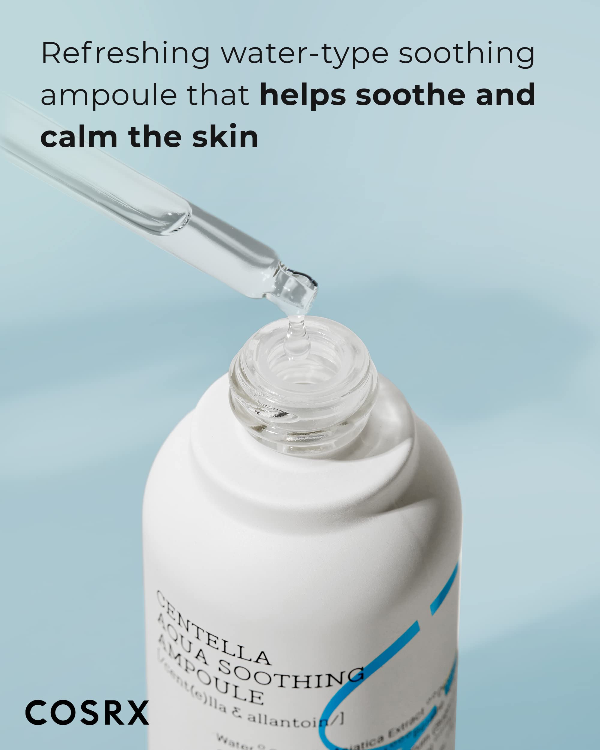 Cosrx Centella Aqua Soothing Ampoule, Centella Asiatica Cica Serum, Korean Skin Care, 1.35 Fl Oz, For Sensitive Skin, Daily Skin