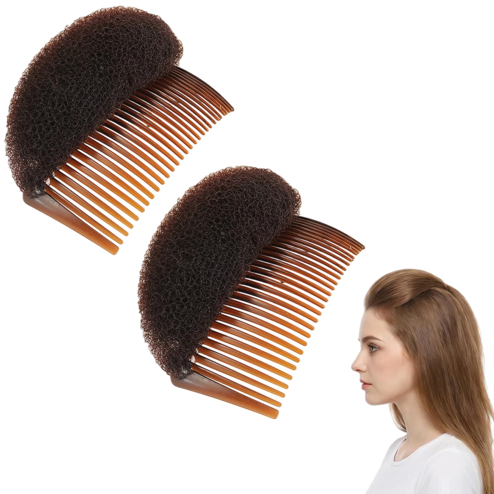 2Pcs Charming Bump It Up Volume Inserts Hair Comb Do Beehive Hair Styler Insert Tool Hair Base Styling Accessories for Women Gir