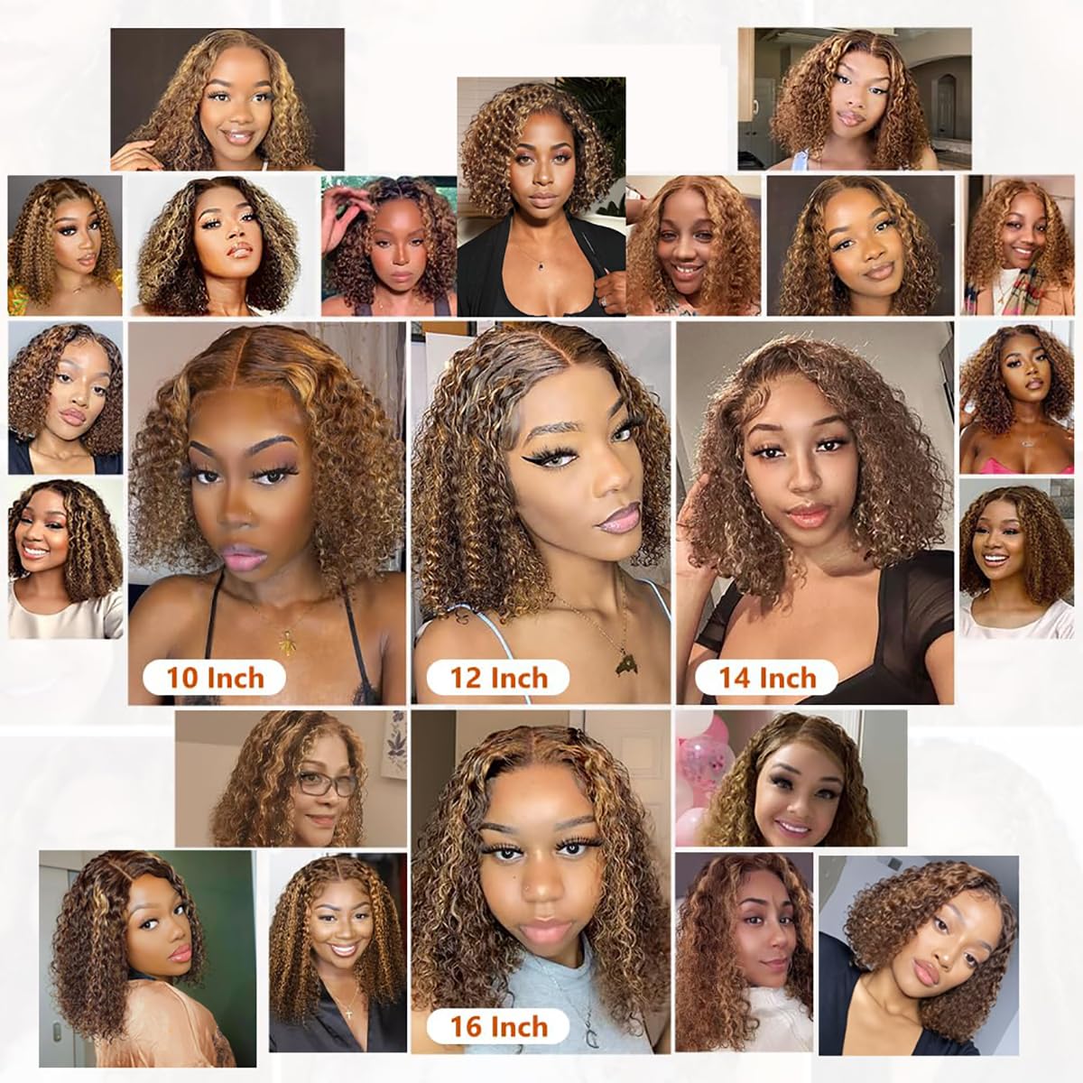 Maytune Wear And Go Glueless Wig Human Hair Pre Plucked Pre Cut 4/27 Highlight Ombre Bob Wig Human Hair Honey Blonde Deep Wave H