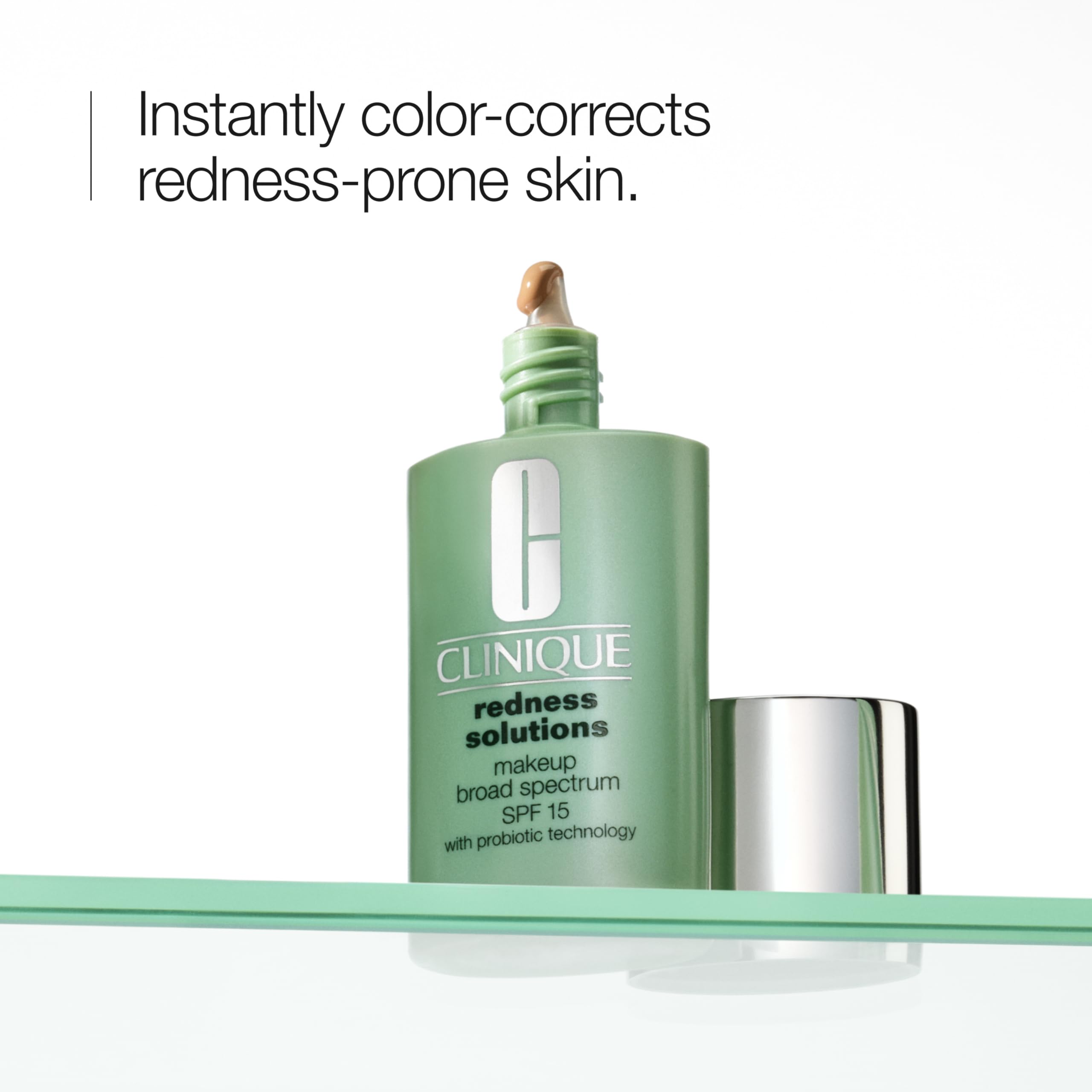 Clinique Redness Solutions Liquid Foundation Makeup Broad Spectrum SPF 15 With Probiotic Technology | Covers Redness + Appropria