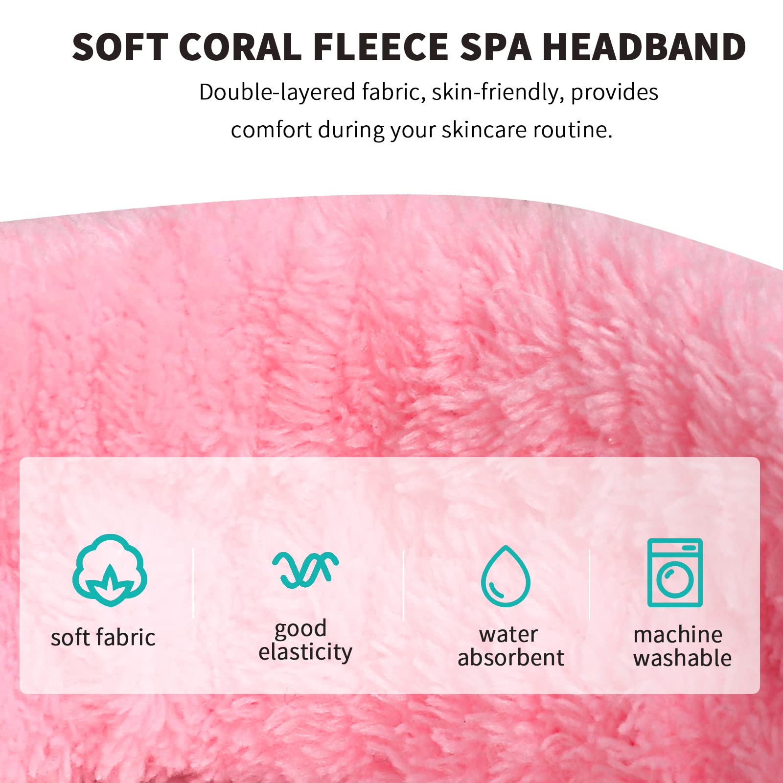 Wsyub 3Pcs Spa Headband, Makeup Headband For Washing Face, Bow Headbands For Women, Fluffy Skincare Headbands Microfiber Bow Kno