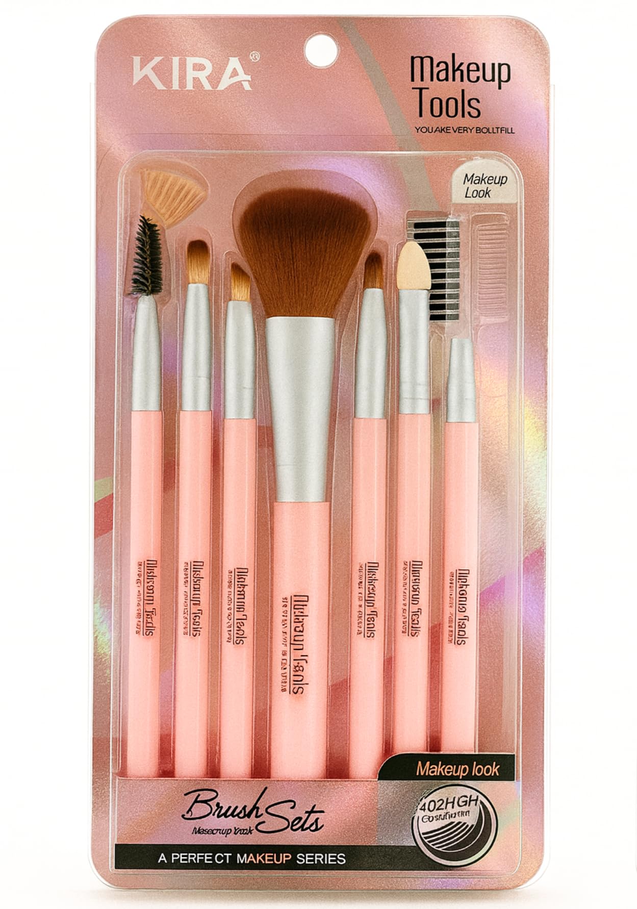 Kira Makeup Tools Brush Set, 7 Piece Professional Brushes With Comb, Multiple Colors Available
