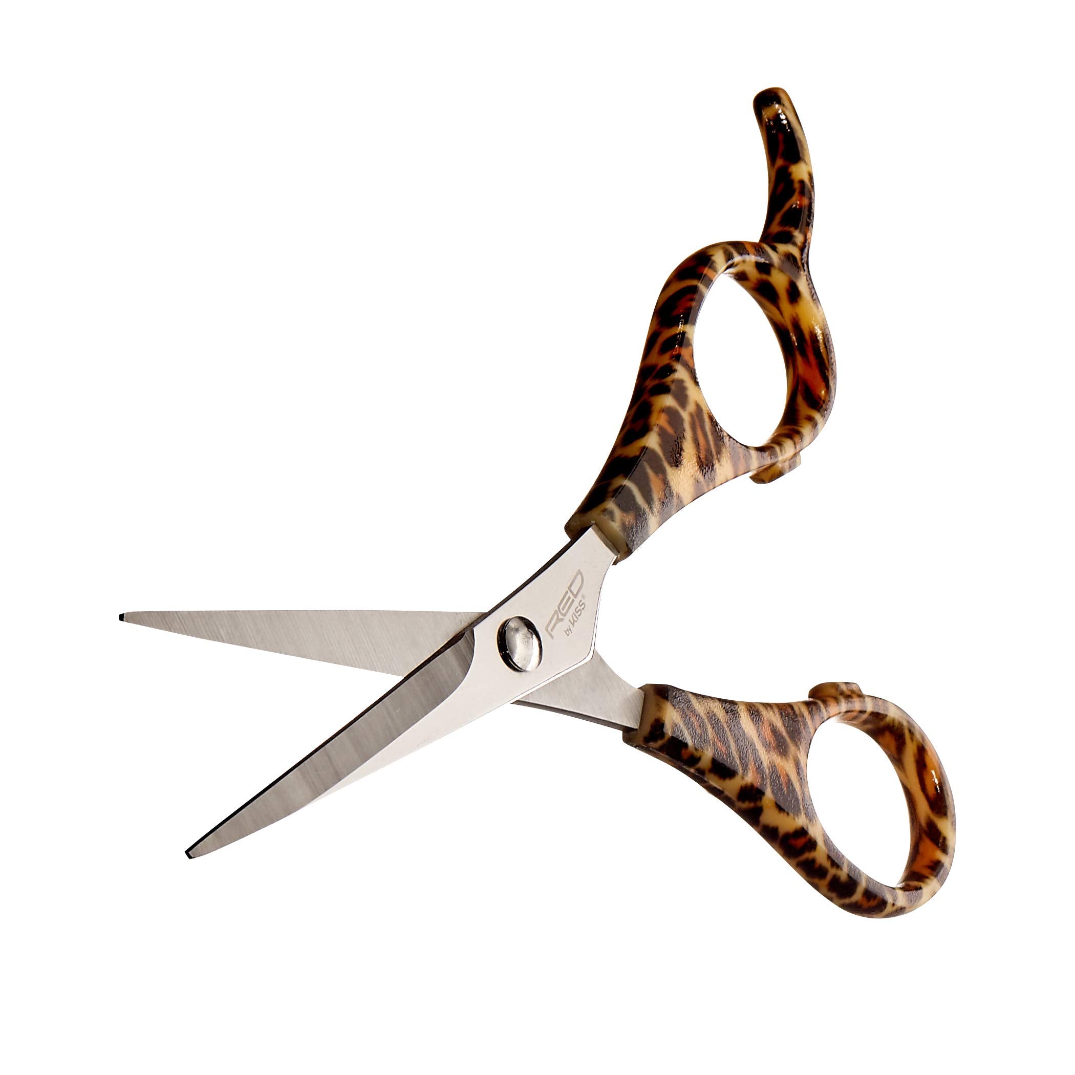 Red by Kiss Straight Hair Cut Shear, Ergonomic Design, Light Weight (Hair Shear, 5.5) No Extra Maintenance Needed