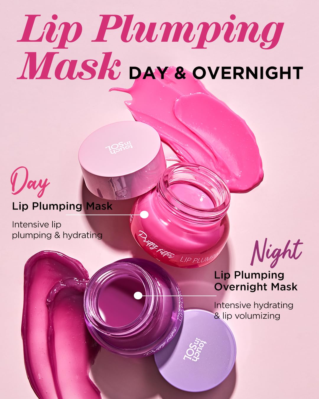 Touch In Sol Pretty Filter Lip Plumping Mask - Lip Volumizing And Moisturizing With Shea Butter, Korean Skincare - Hydrating, Li