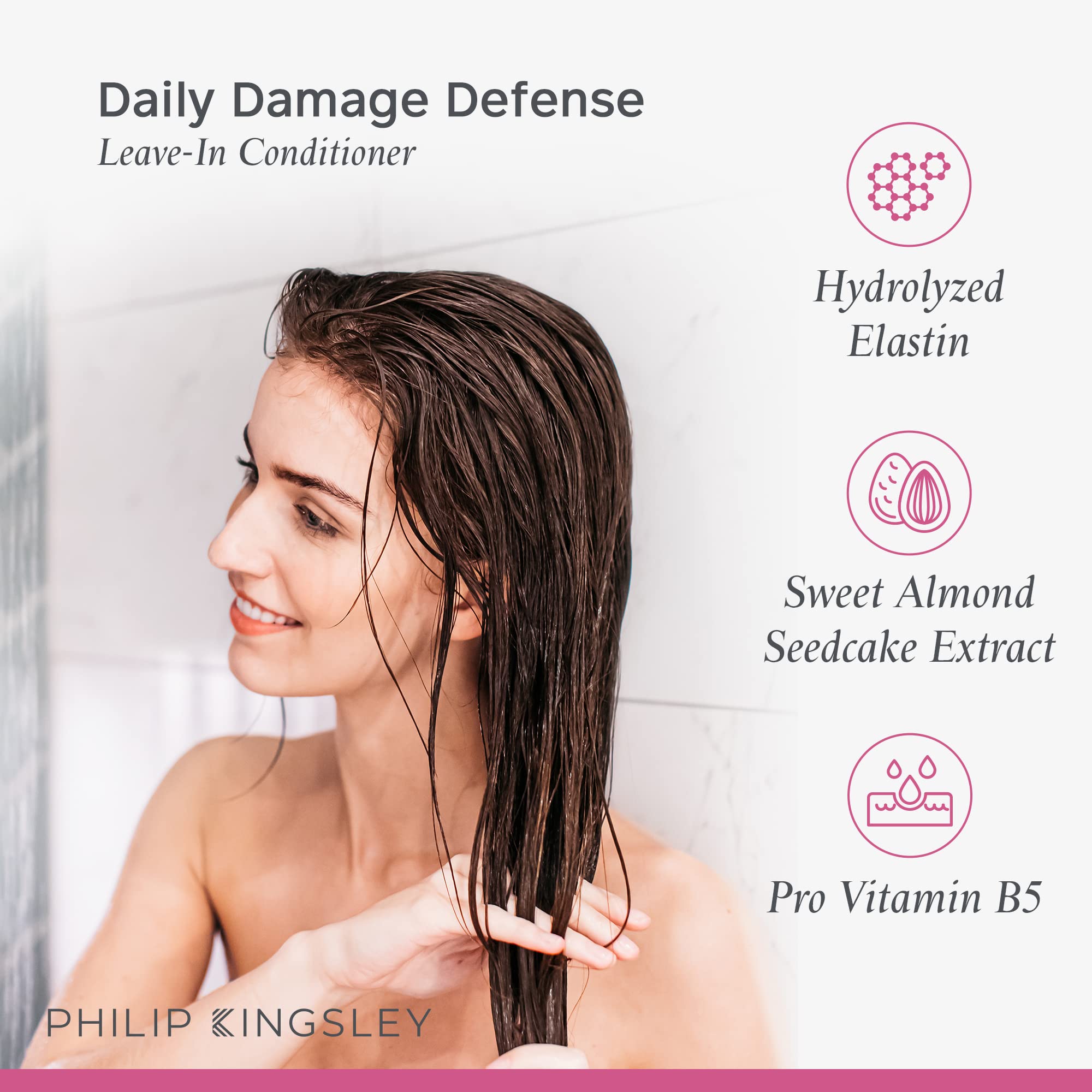 Philip Kingsley Daily Damage Defense Leave-In Conditioner Spray Heat Protectant Conditioning Hair Detangler Hydrates Detangles B