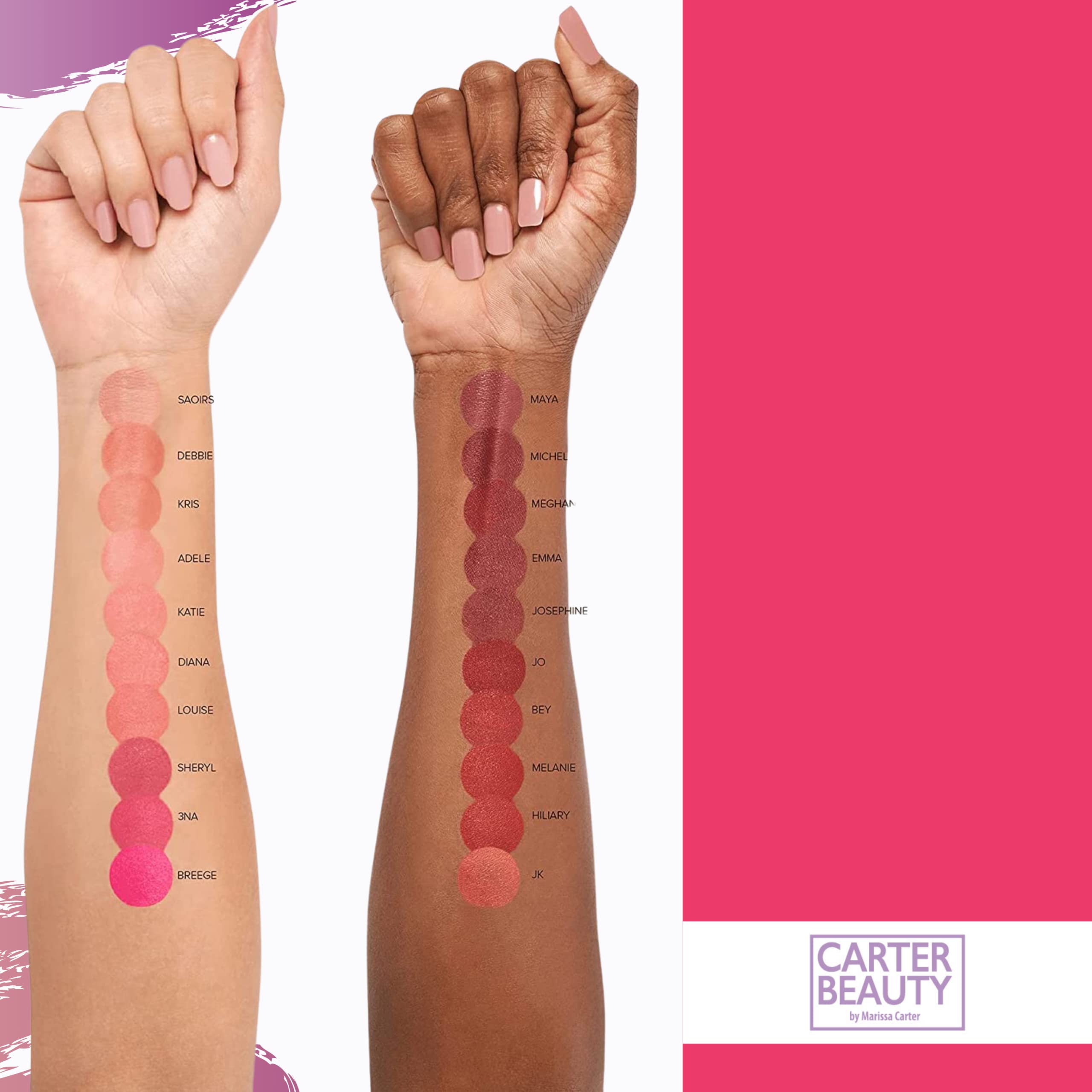 Carter Beauty By Marissa Carter Word Of Mouth Lipstick - Intense Color With A Smooth Matte Finish - Can Be Used With Free Speech