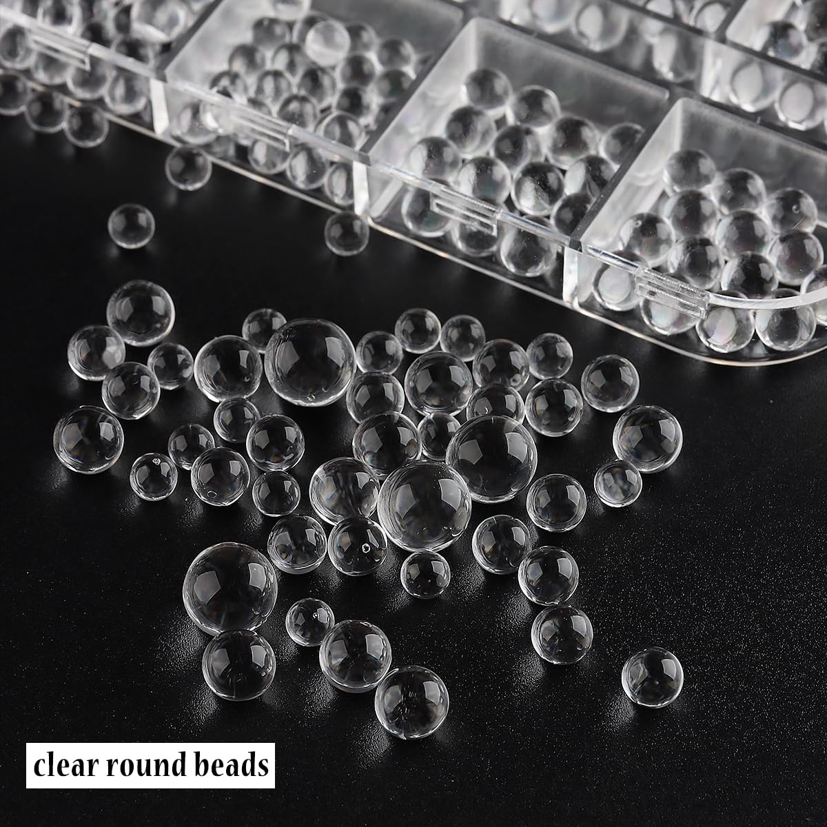 Clear Water Beads For Nail Art, 3D Water Droplets Beads, 3-7Mm Transparent Round Bubble Balls For Nail Decoration, Y2K Nail Char